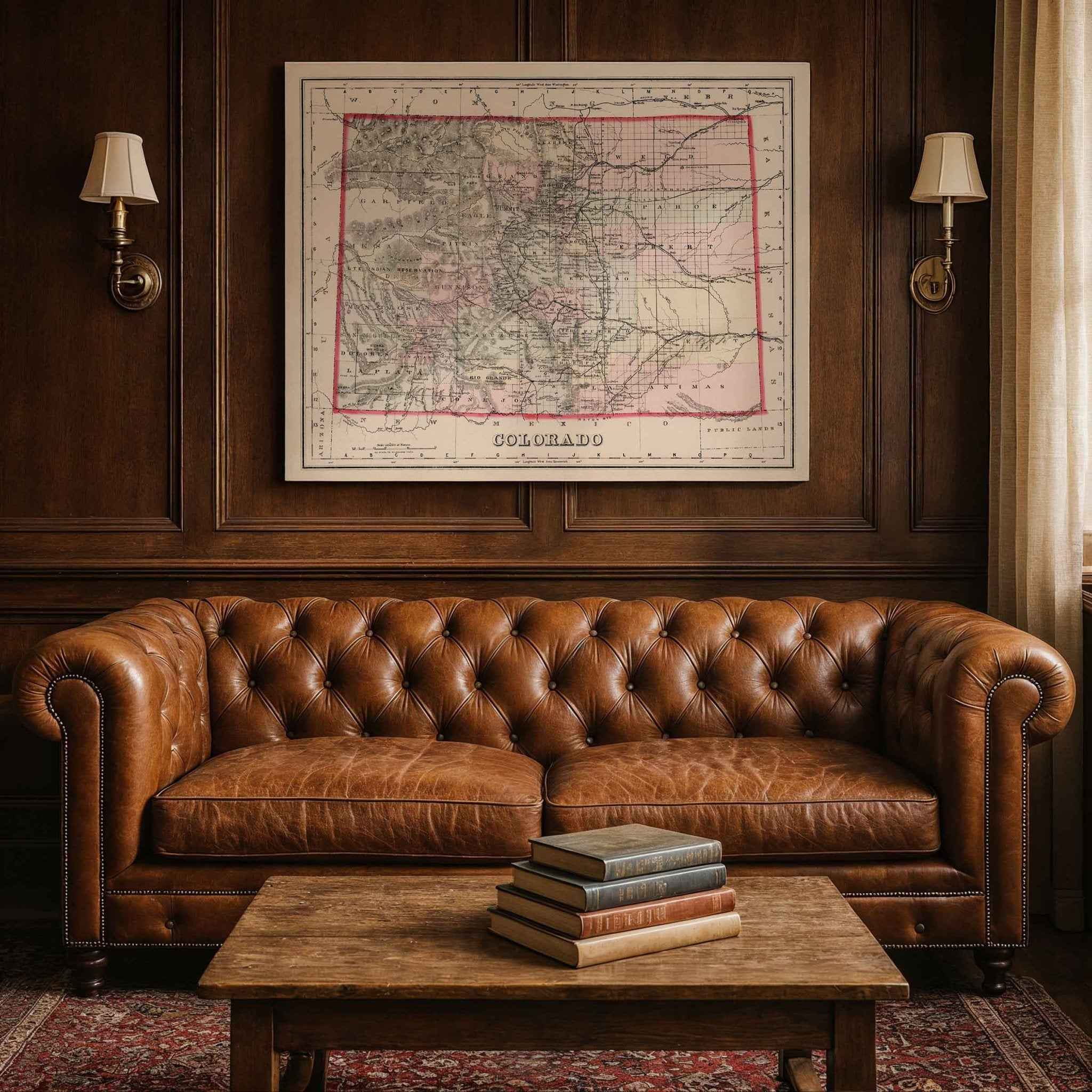 1884 Colorado State Map – Restored Vintage Wall Art by O.W. Gray