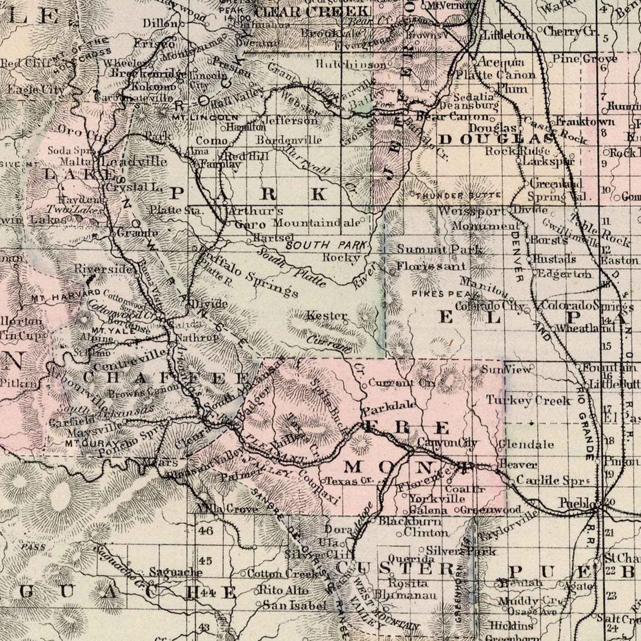 1884 Colorado State Map – Restored Vintage Wall Art by O.W. Gray