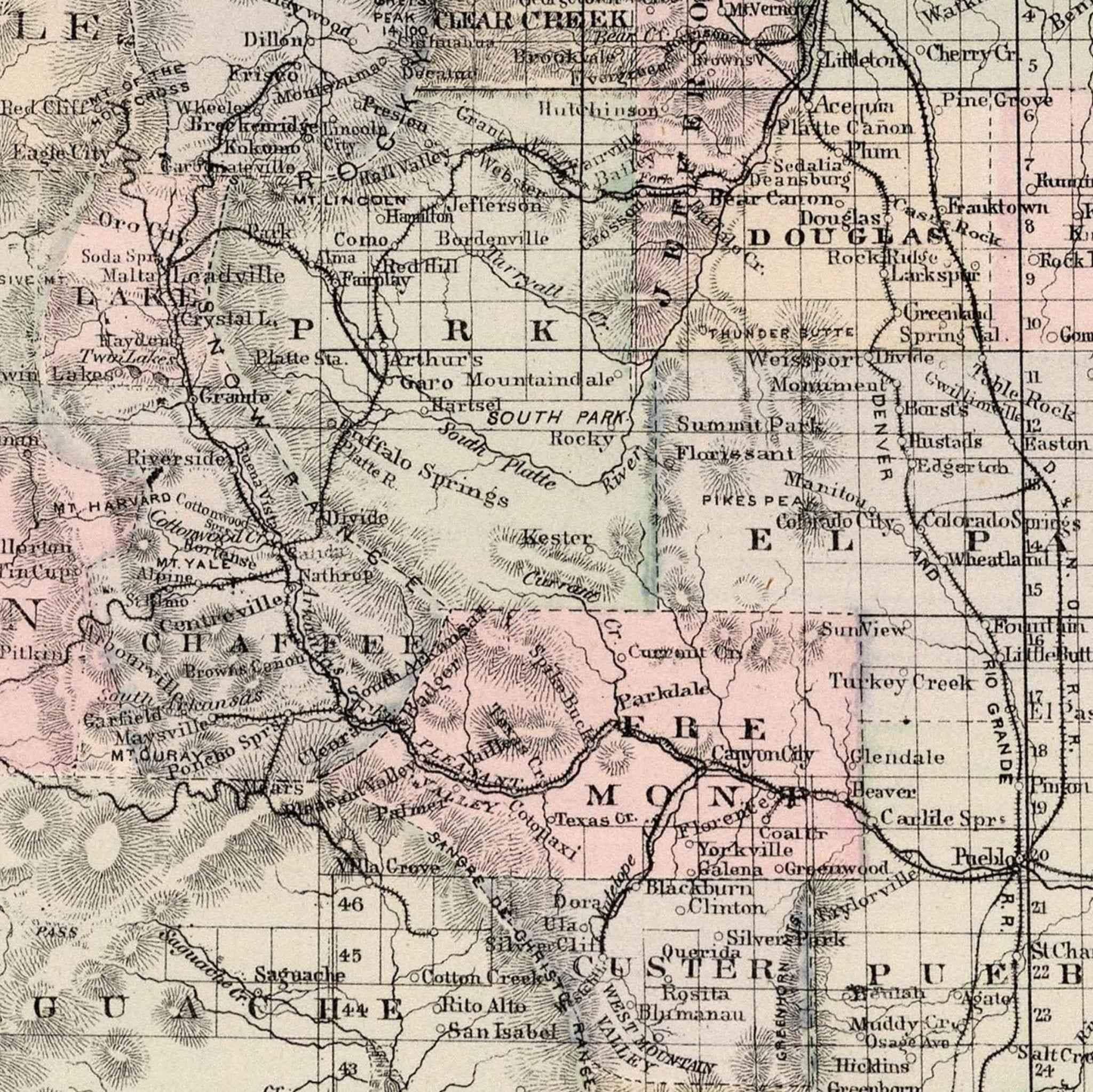 1884 Colorado State Map – Restored Vintage Wall Art by O.W. Gray
