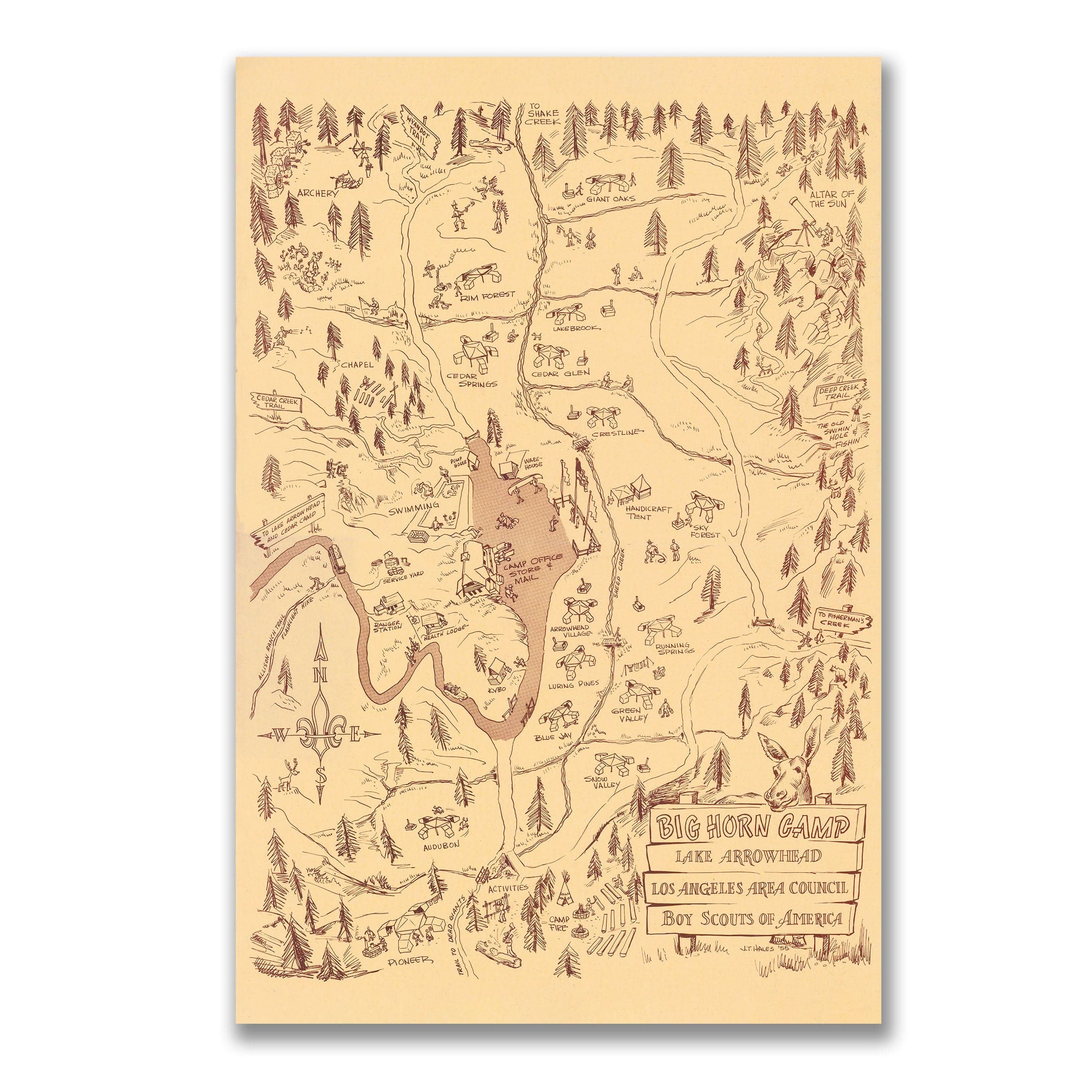 Big Horn Camp, Lake Arrowhead 1955 - Archive Prints