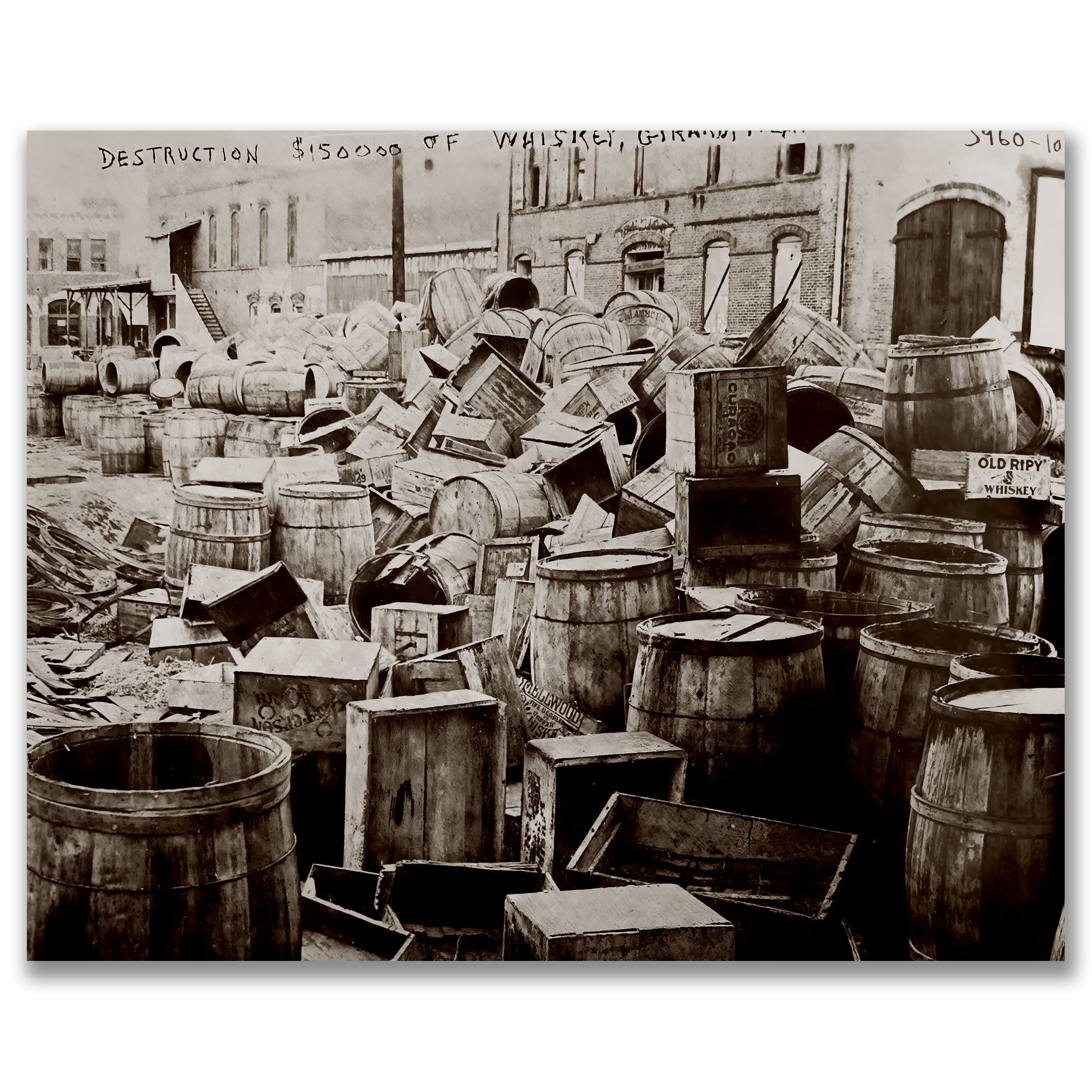 Prohibition $150,000 Whiskey Destruction - Massive Federal Enforcement Operation