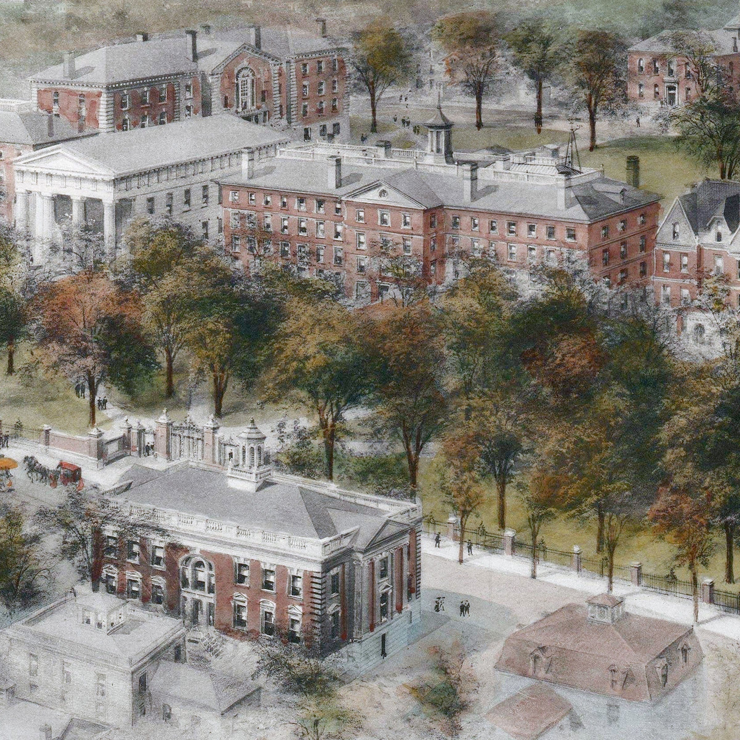 Brown University, Providence, Rhode Island Map 1908 - Archive Prints
