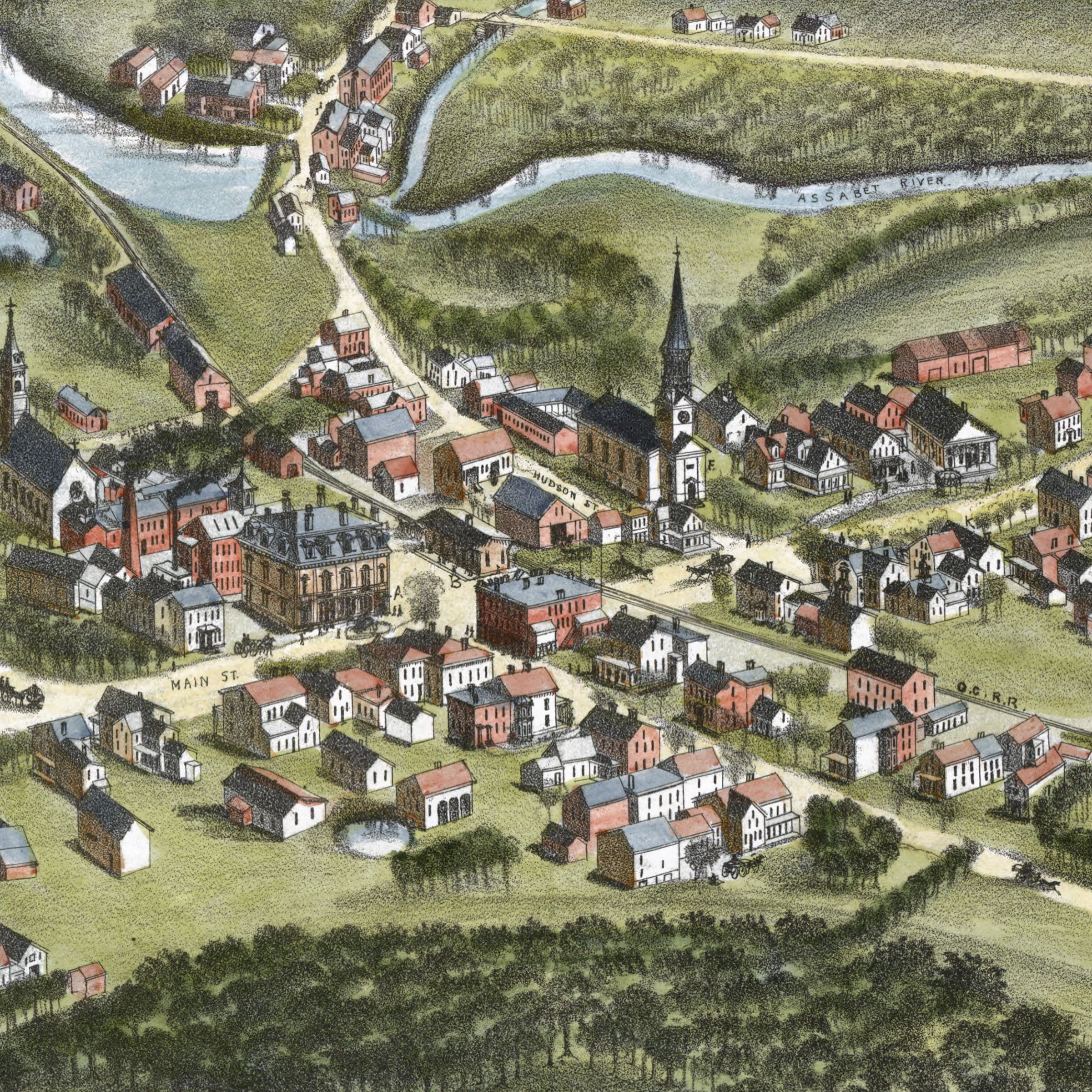 Northborough, Massachusetts Map 1887 - Archive Prints