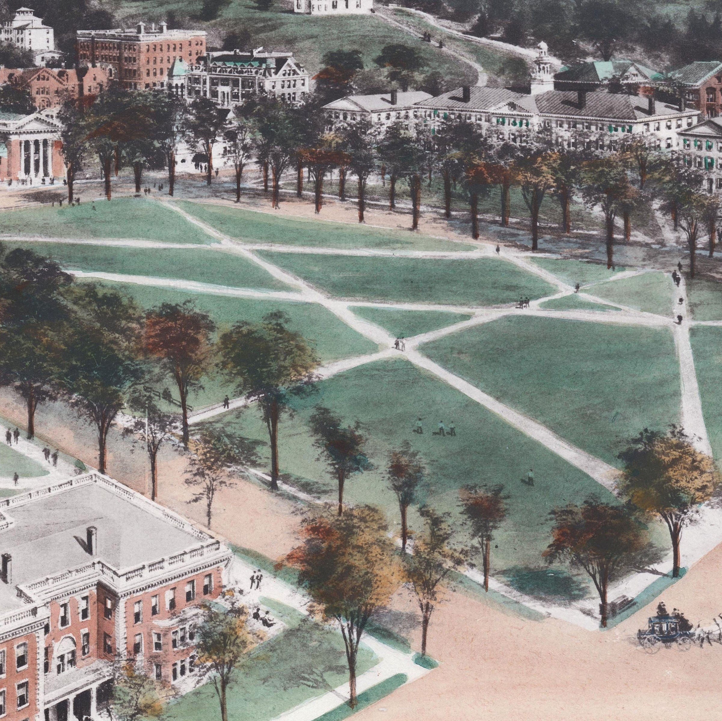 Dartmouth College, Hanover, NH Map 1913 - Archive Prints