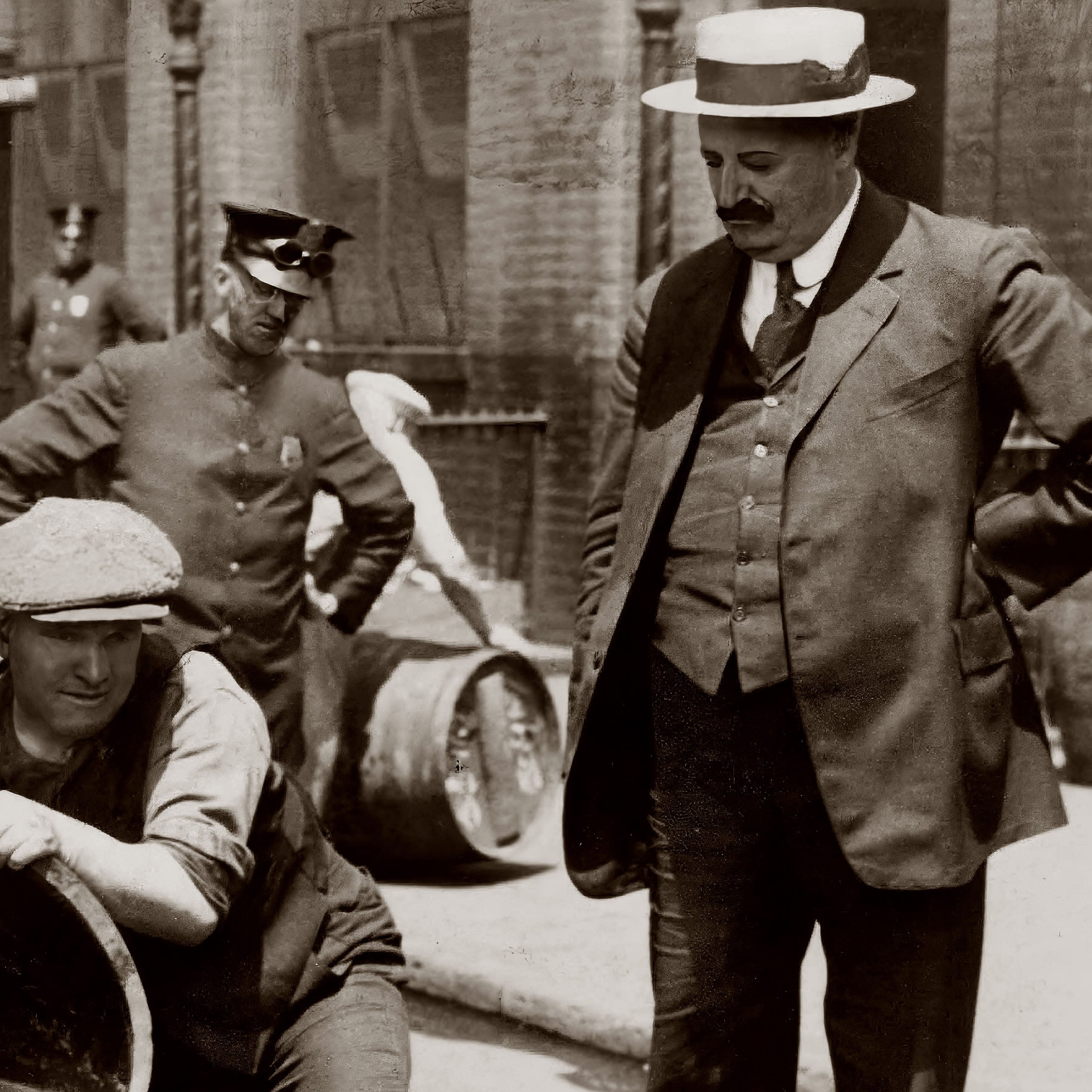 Prohibition Enforcement Raid - Historic Law Enforcement Photograph