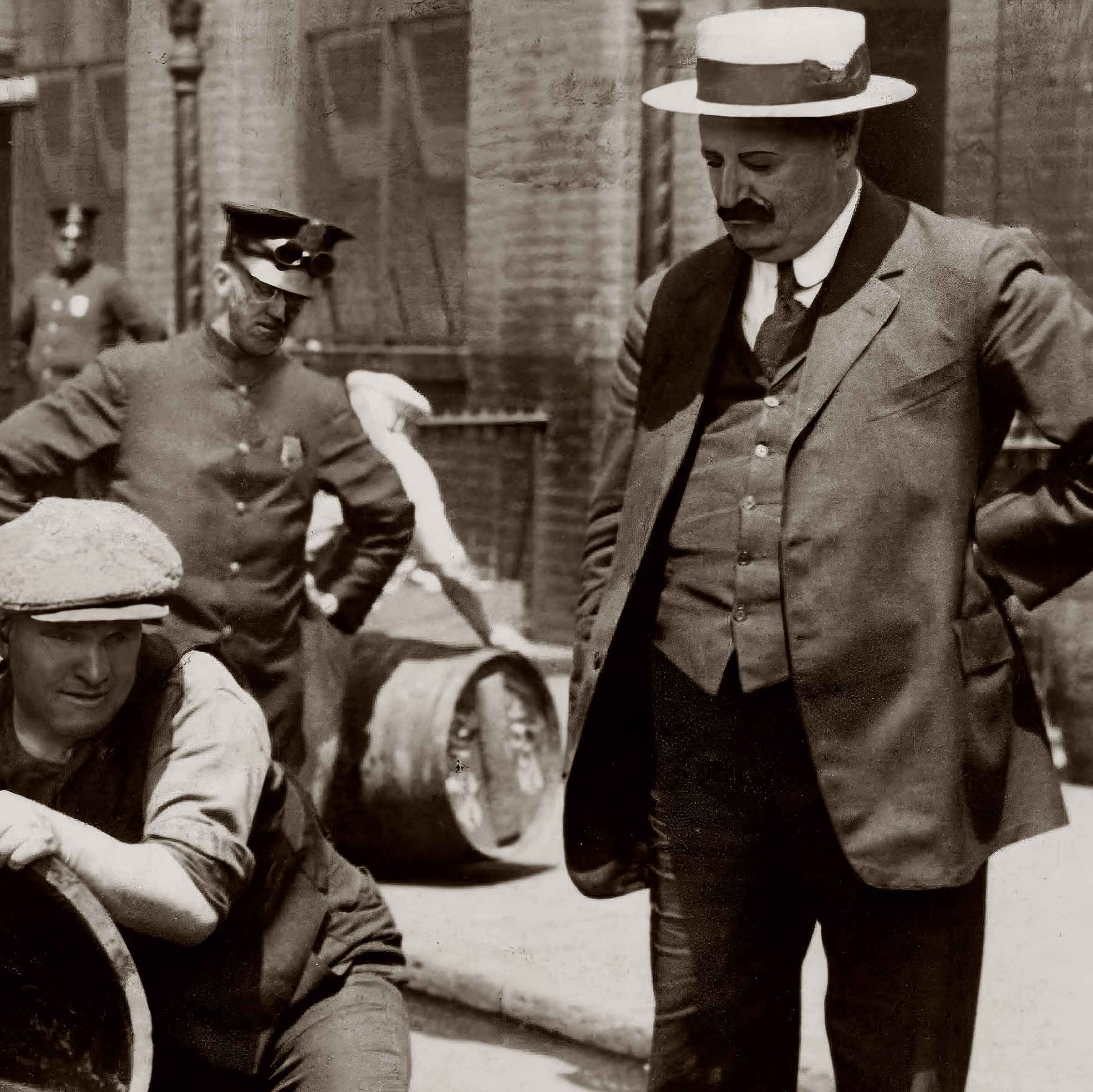 Prohibition Enforcement Photograph - Historic Law Enforcement Raid Image
