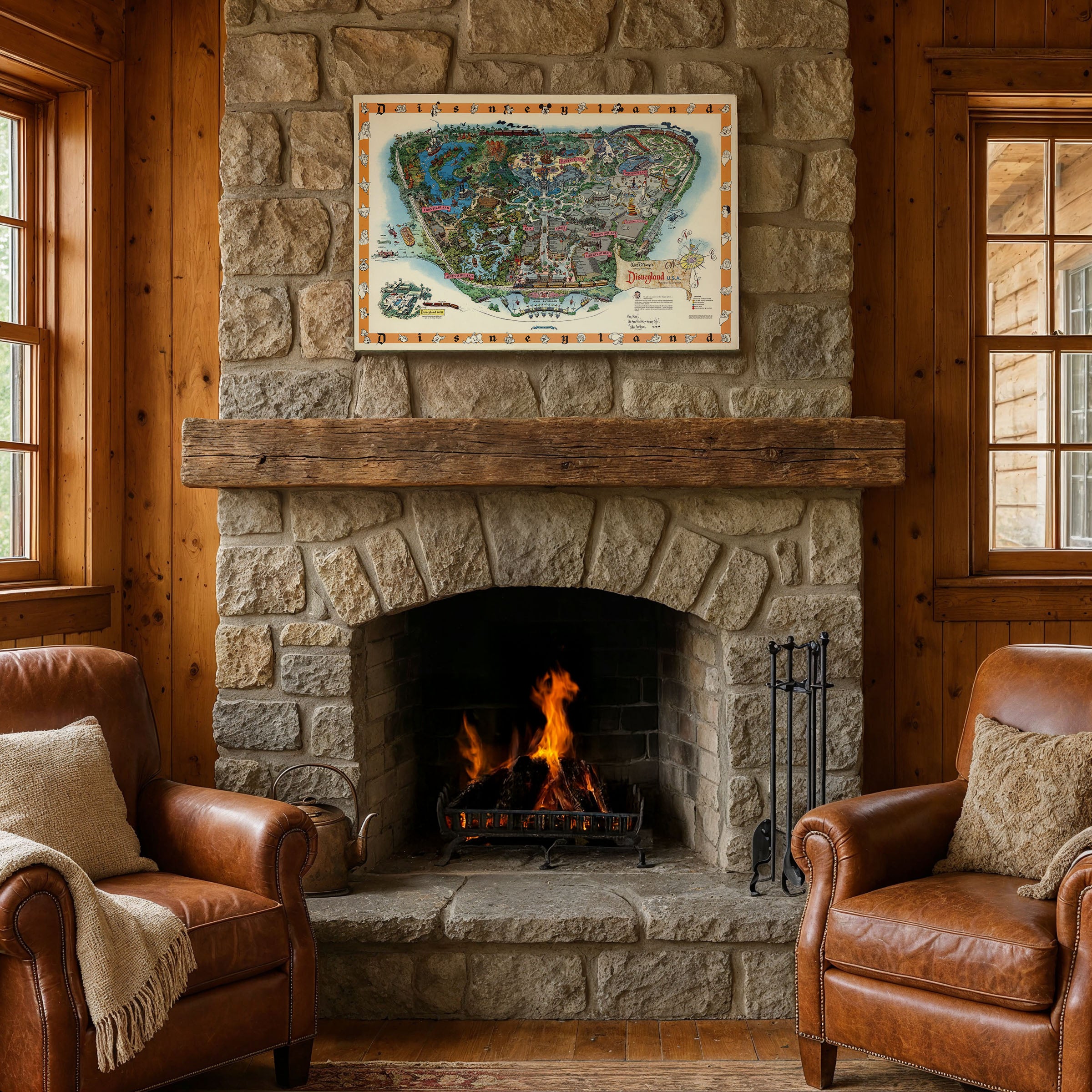 Disneyland Map 1958 - Vintage Original Park Guide Walt Disney Productions