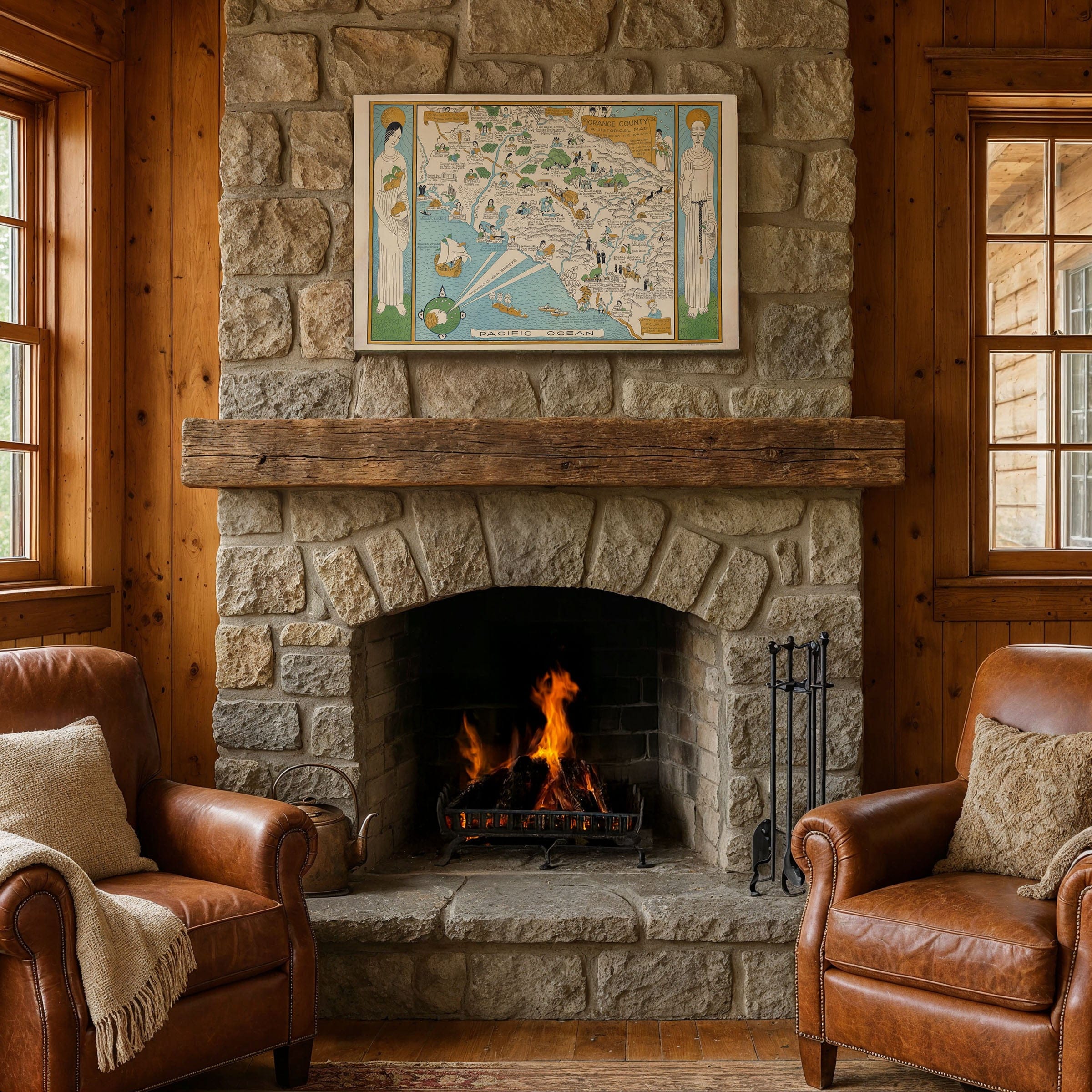 Orange County, California Map 1929 - Archive Prints