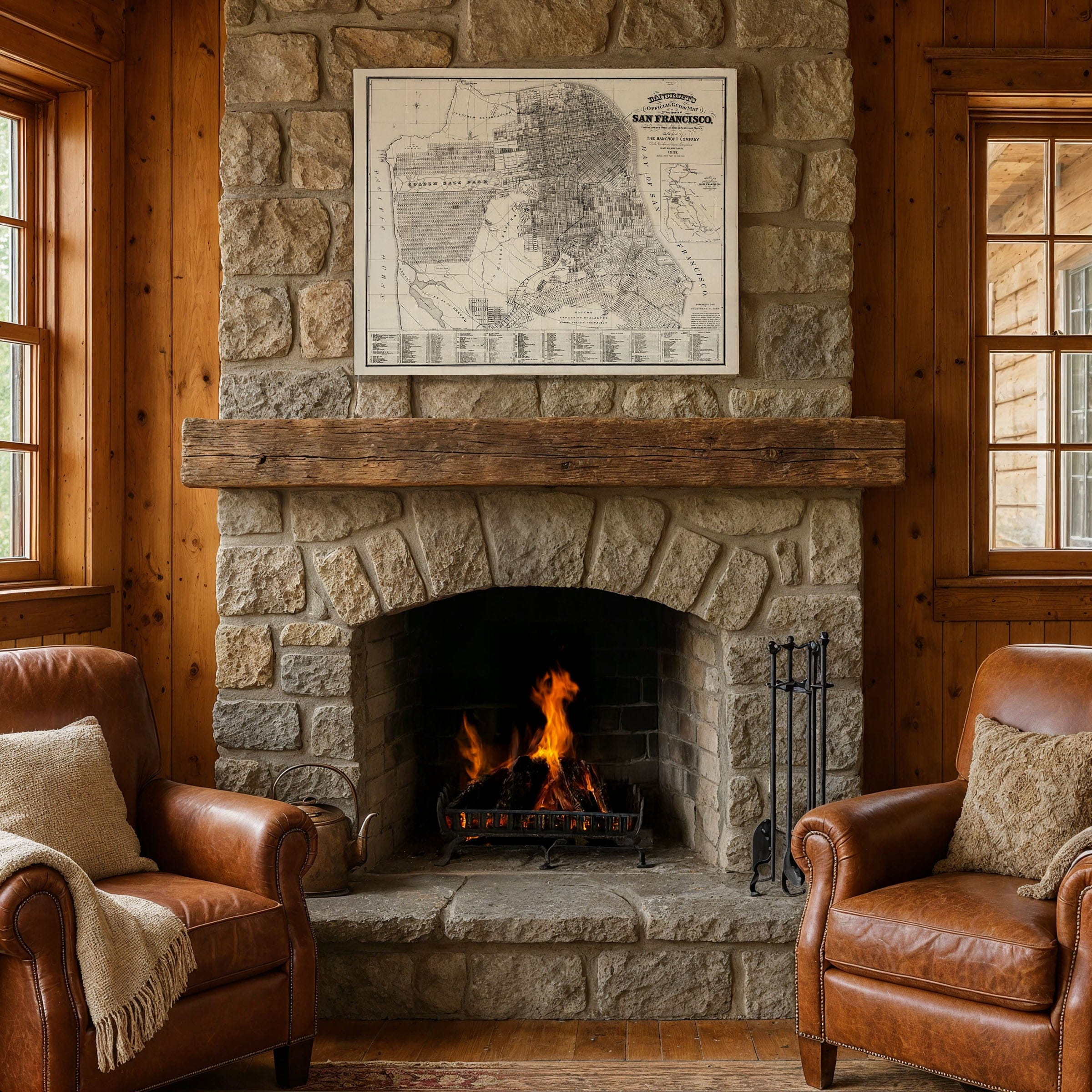 Vintage San Francisco Map 1883 - Archive Prints