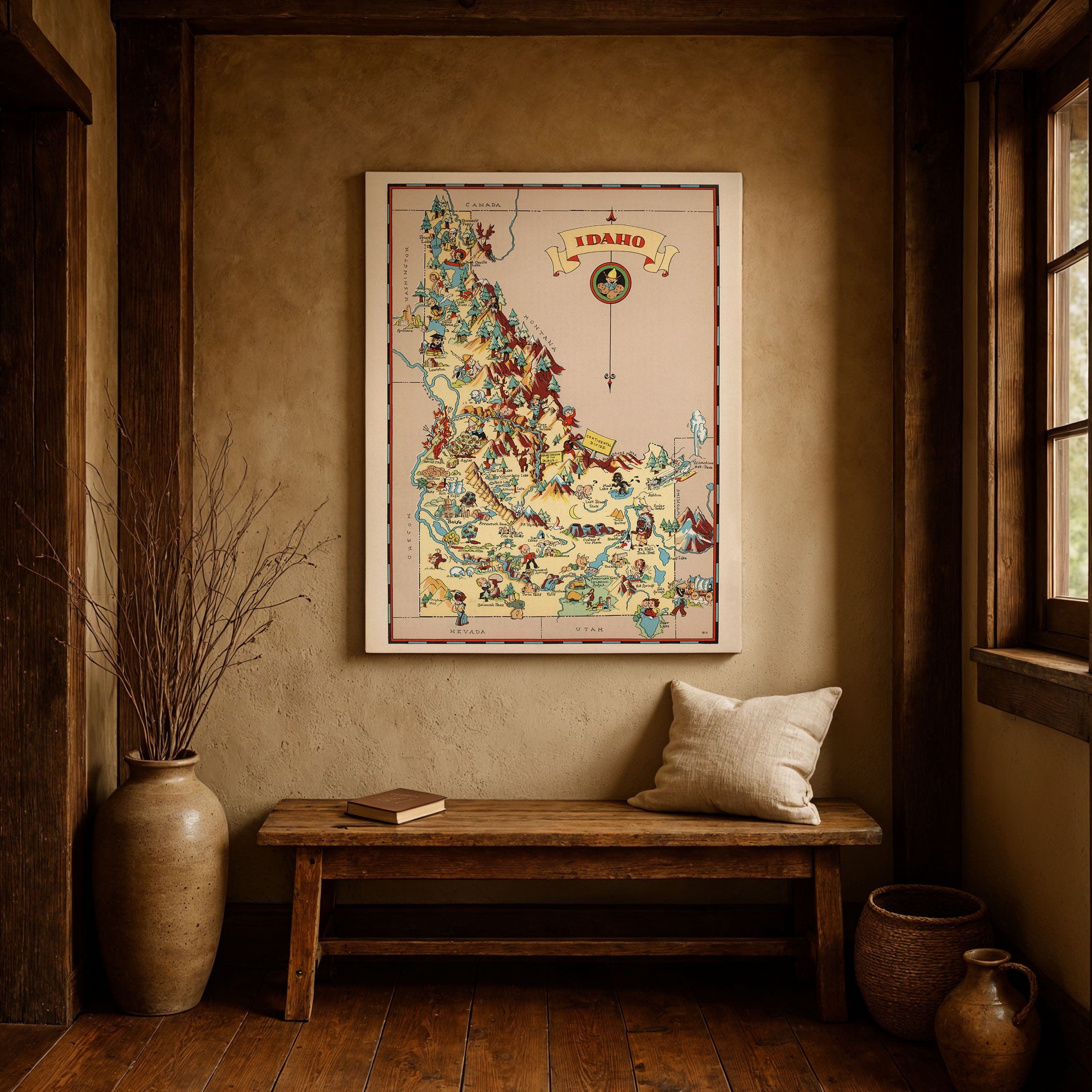 Idaho Map 1935 - Archive Prints