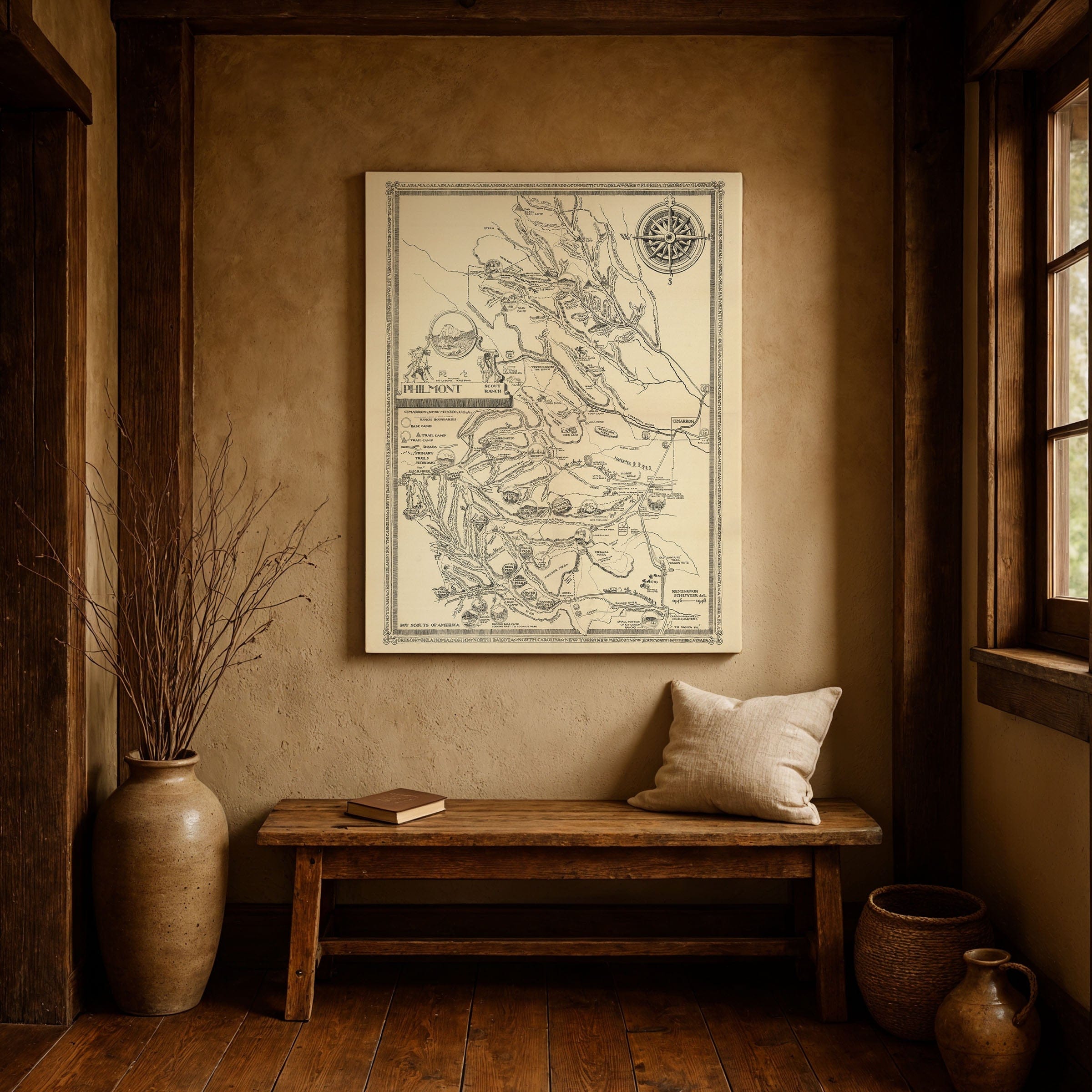 Philmont Scout Ranch Map 1948 - Archive Prints