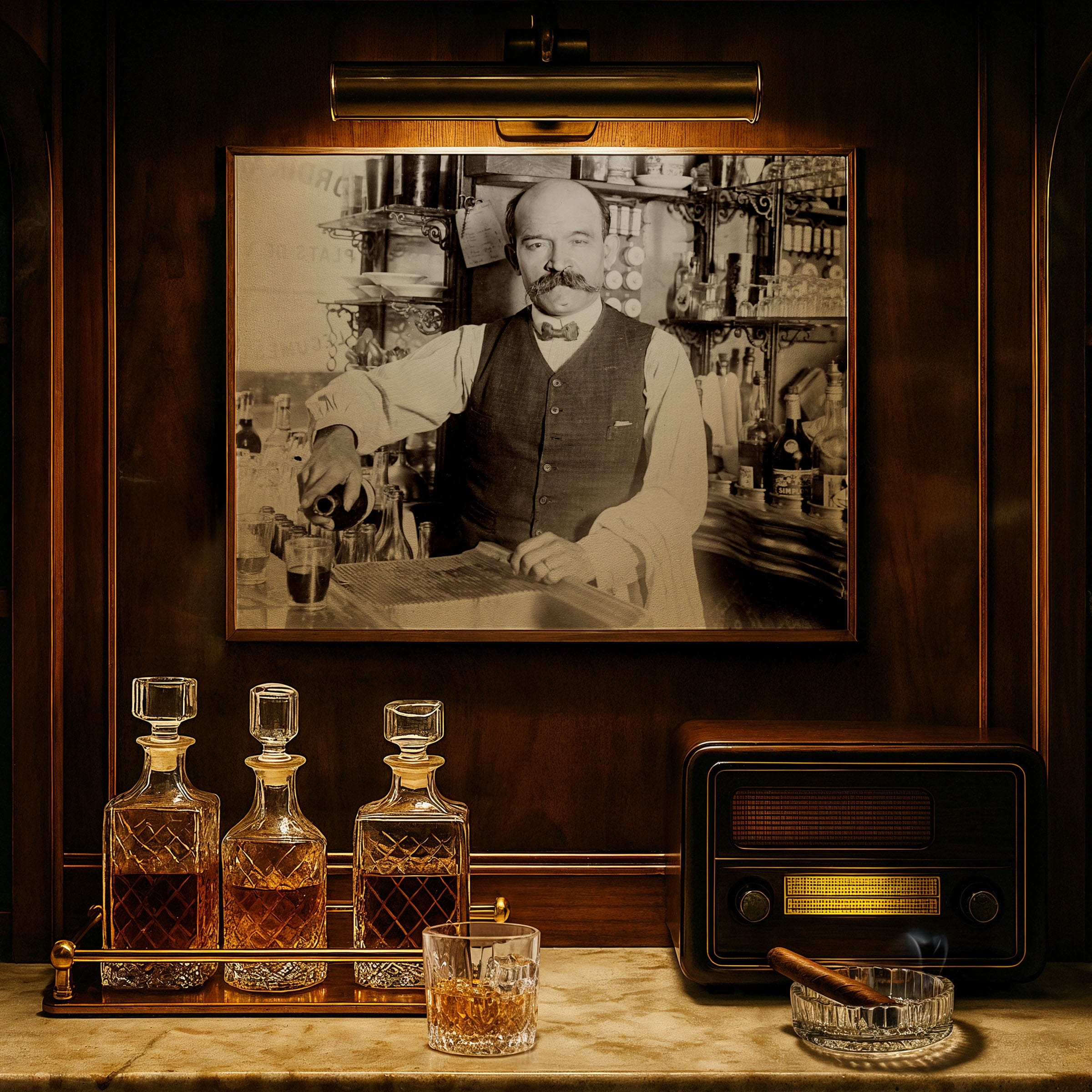 Professional Bartender Vintage Prohibition Era Photograph - Unique Vintage Bartender Photograph