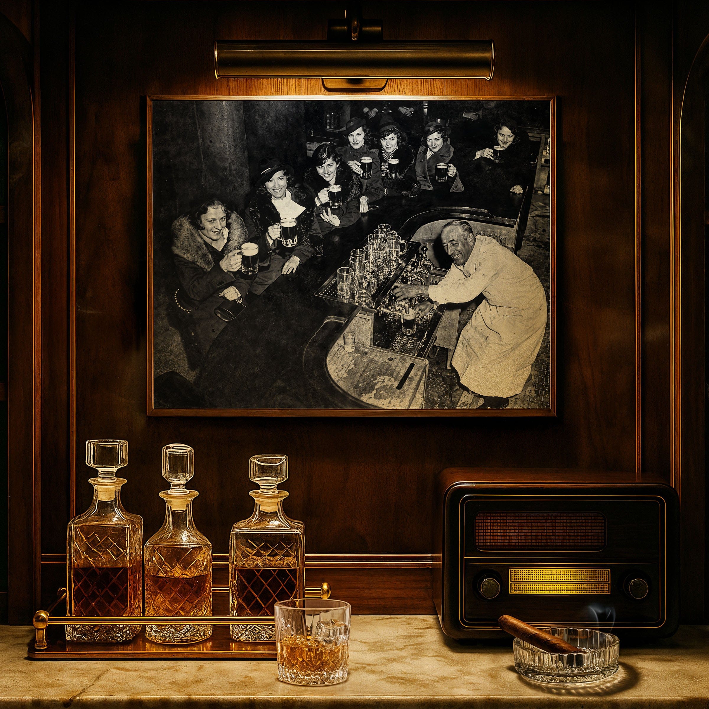 Ladies' Night Prohibition Photo c.1933 - Archive Prints