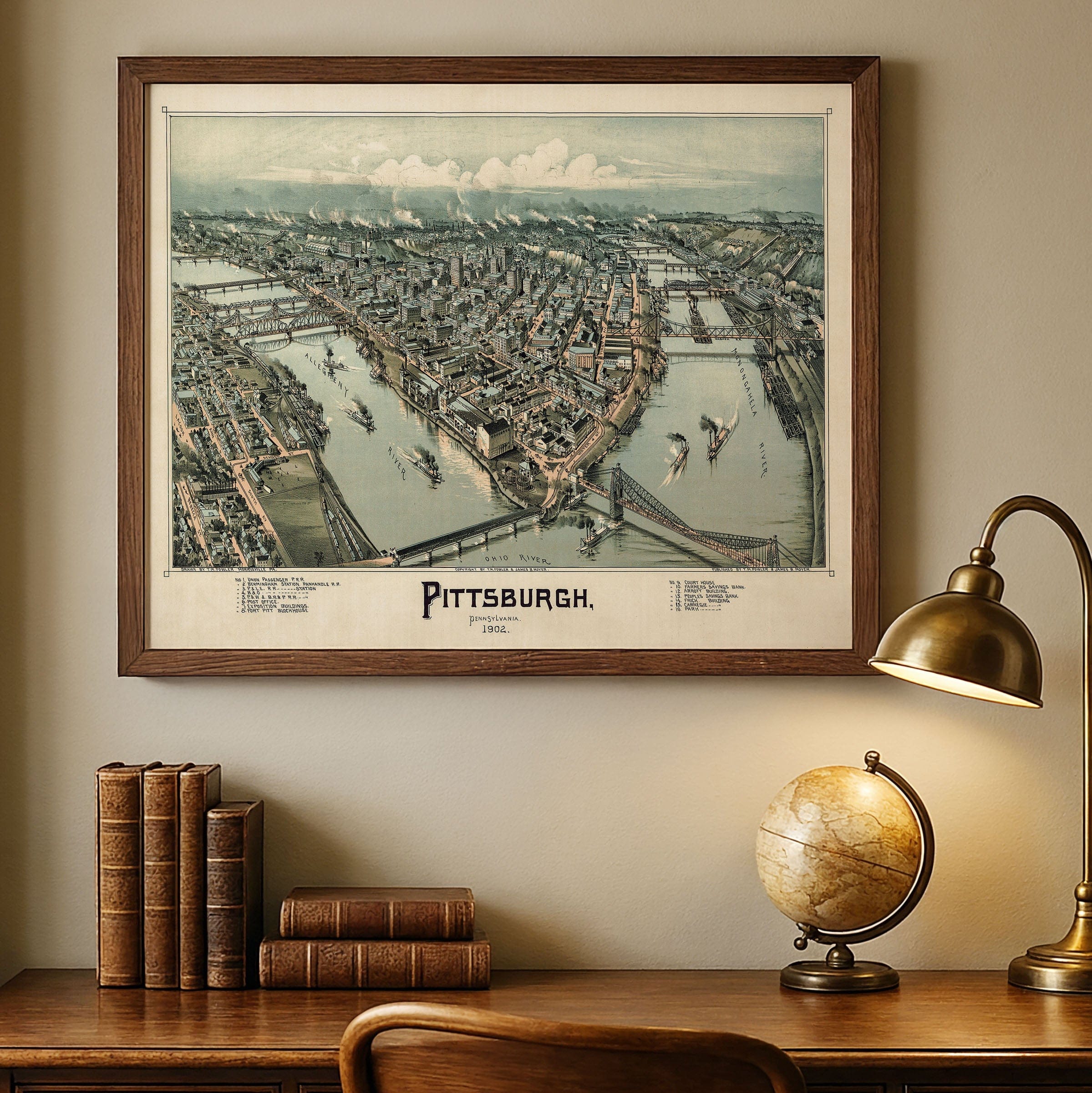 Pittsburgh, Pennsylvania Vintage Map 1902 - Steel City Survey