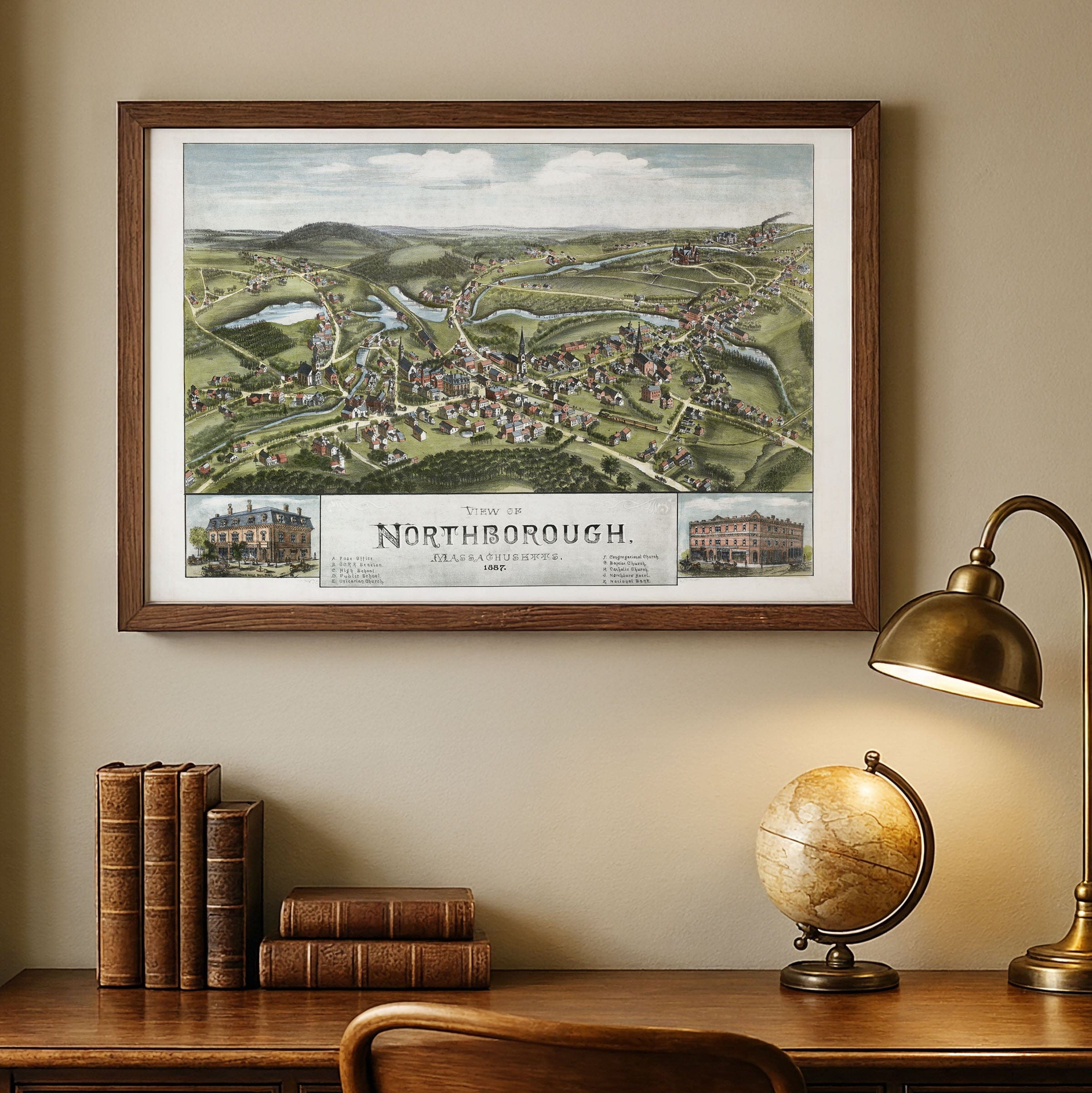 Northborough, Massachusetts Map 1887 - Archive Prints