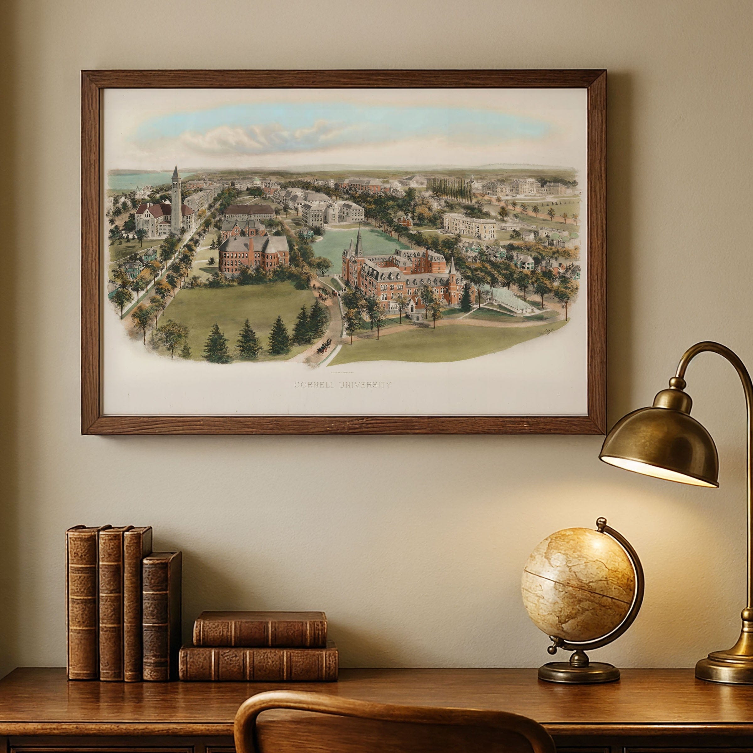 Cornell University Map - 1906 Campus Panoramic View - Archive Prints