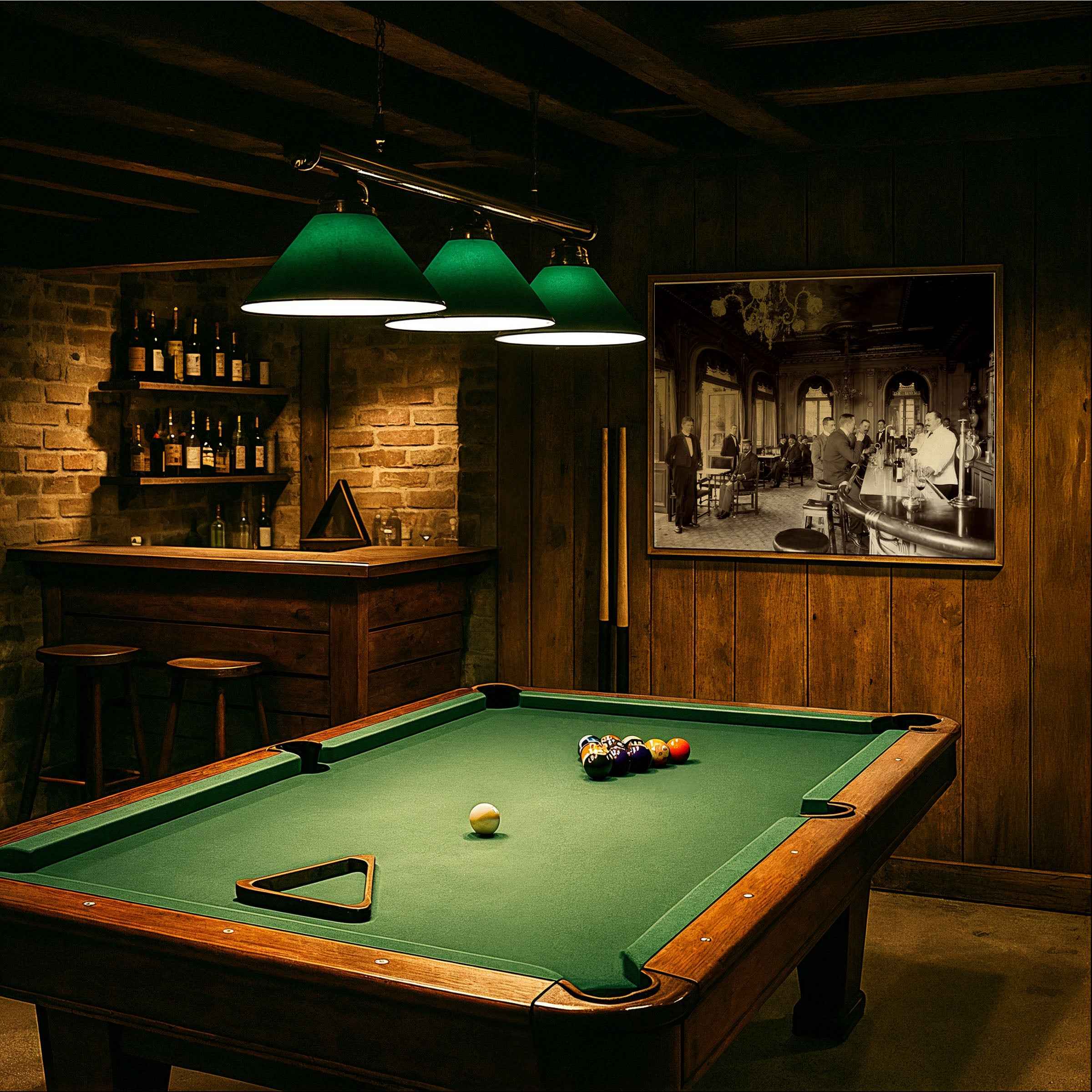 Elegant Edwardian Hotel Bar Photograph - Historic Gentleman's Club Scene