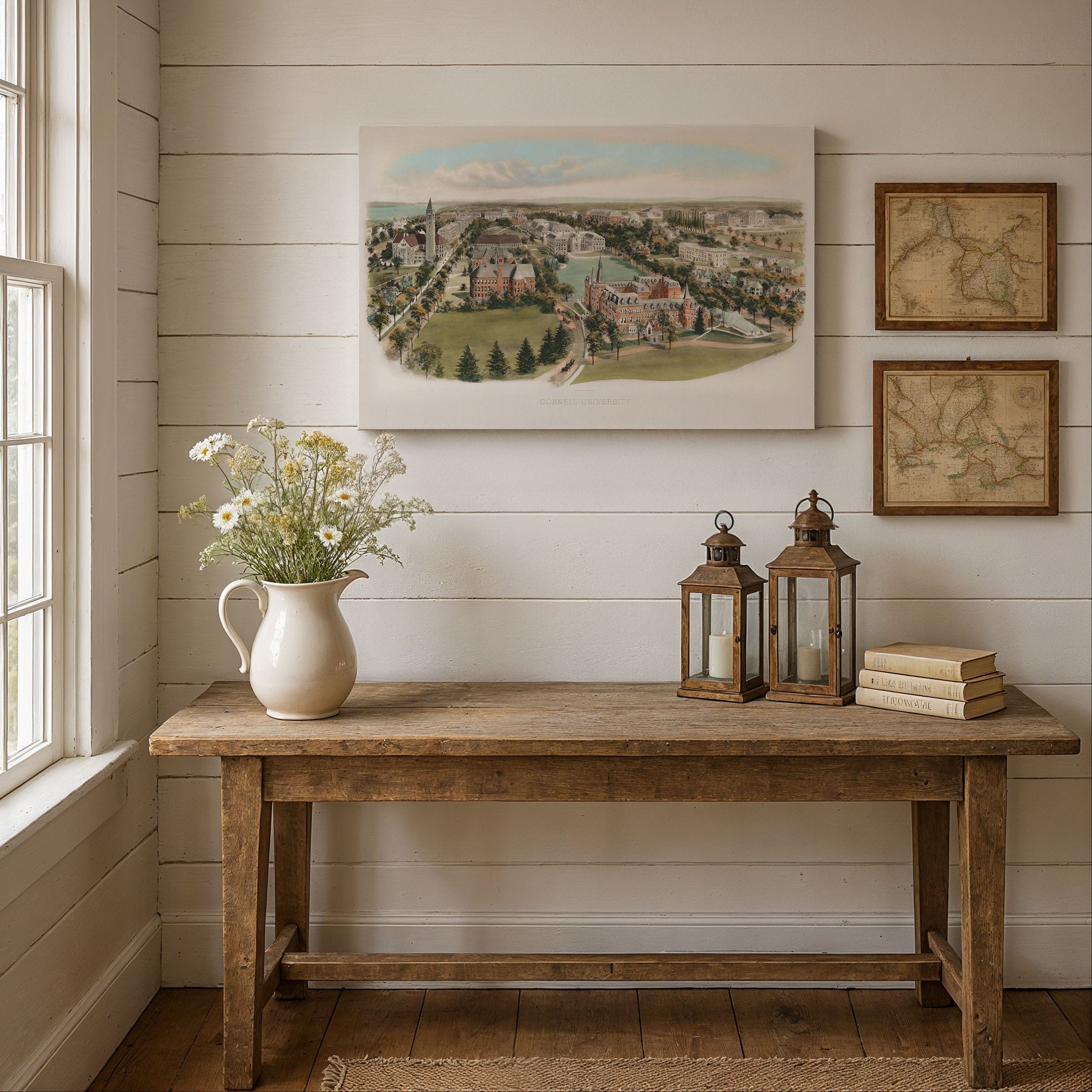 Cornell University Map - 1906 Campus Panoramic View - Archive Prints