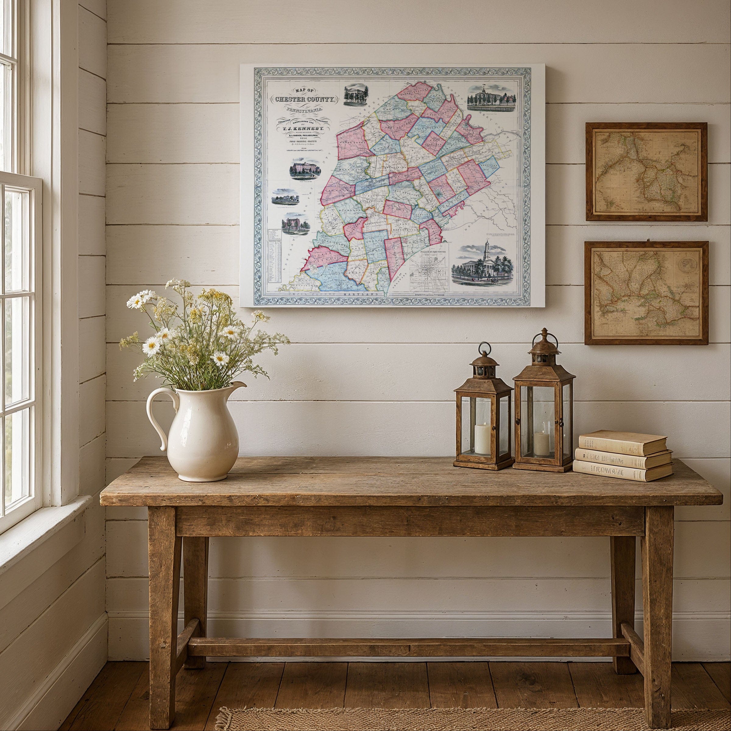 Chester County, Pennsylvania Map 1848