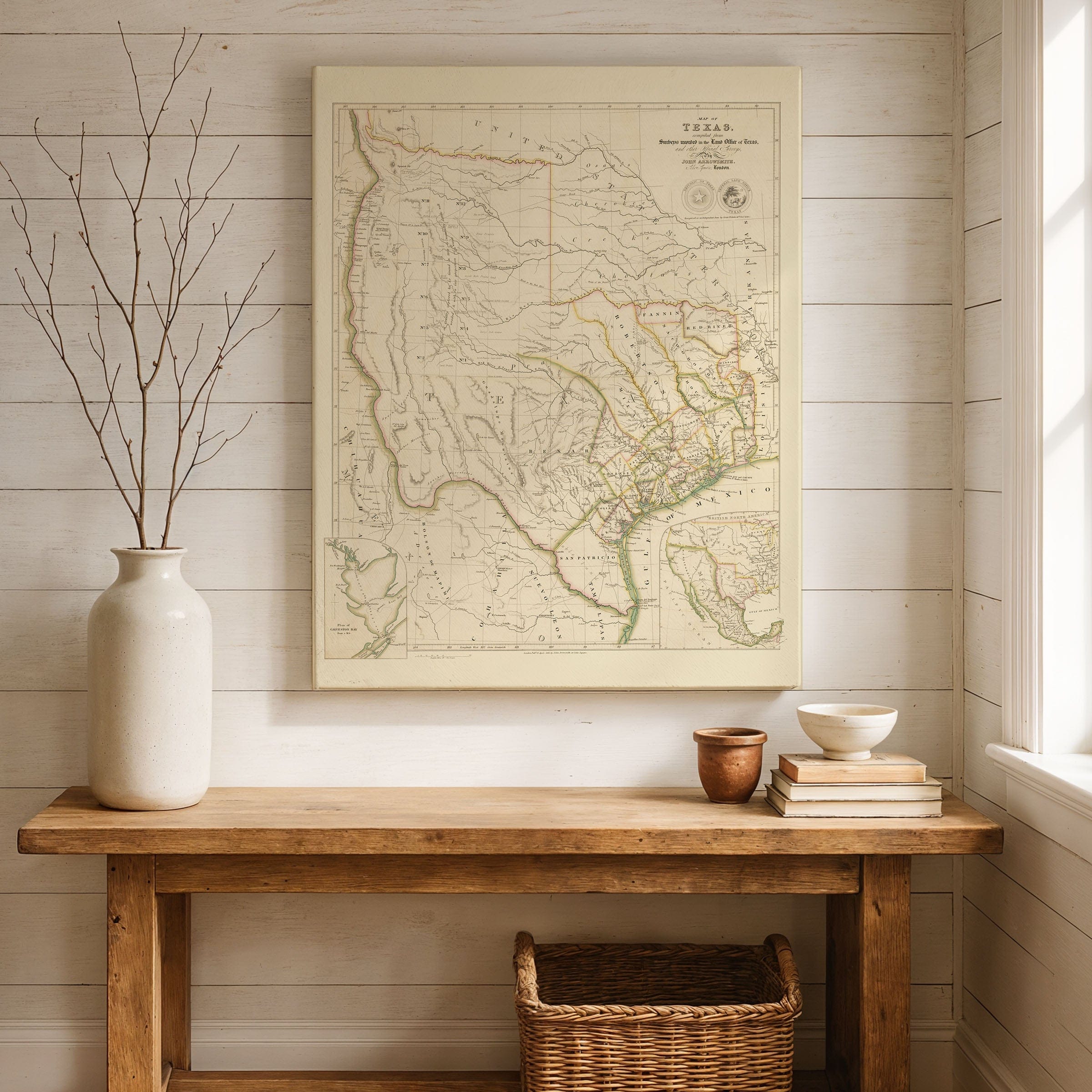 Vintage Texas Map 1841 - Republic of Texas Archival Print by Arrowsmith - Archive Prints