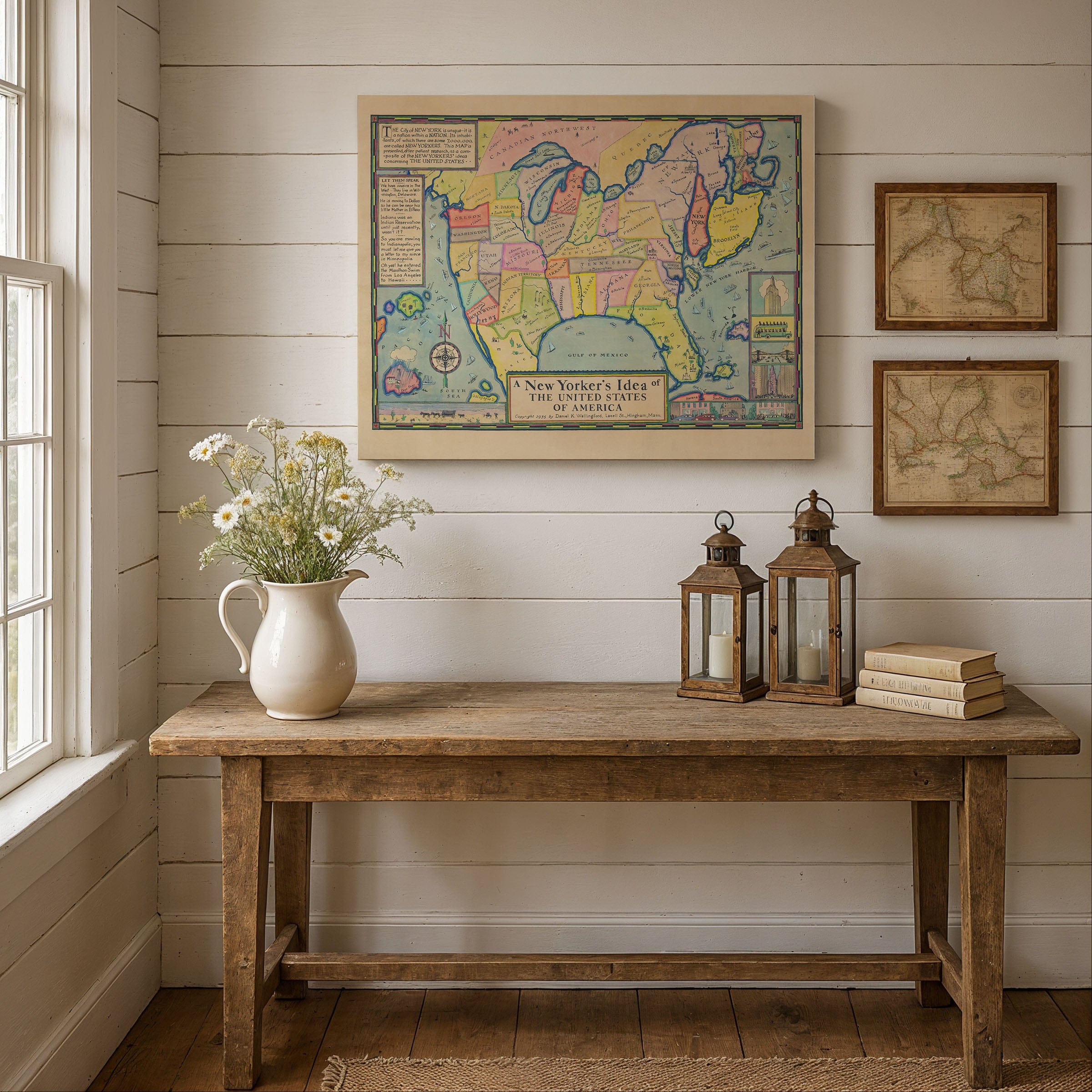 A New Yorker's Idea of America 1935 - Archive Prints