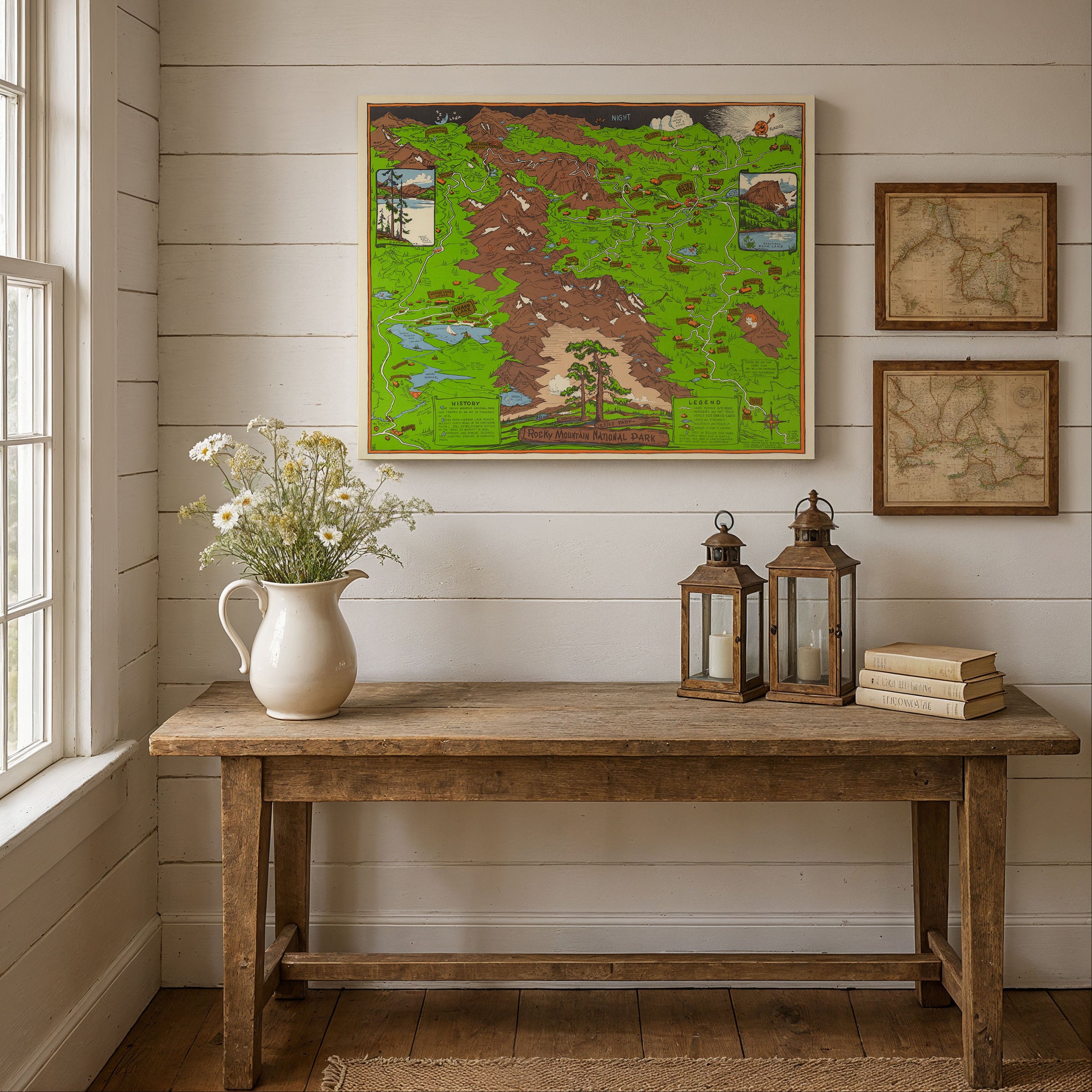 Rocky Mountain National Park (Estes Park) 1948 - Richardson Rome Pictorial Map