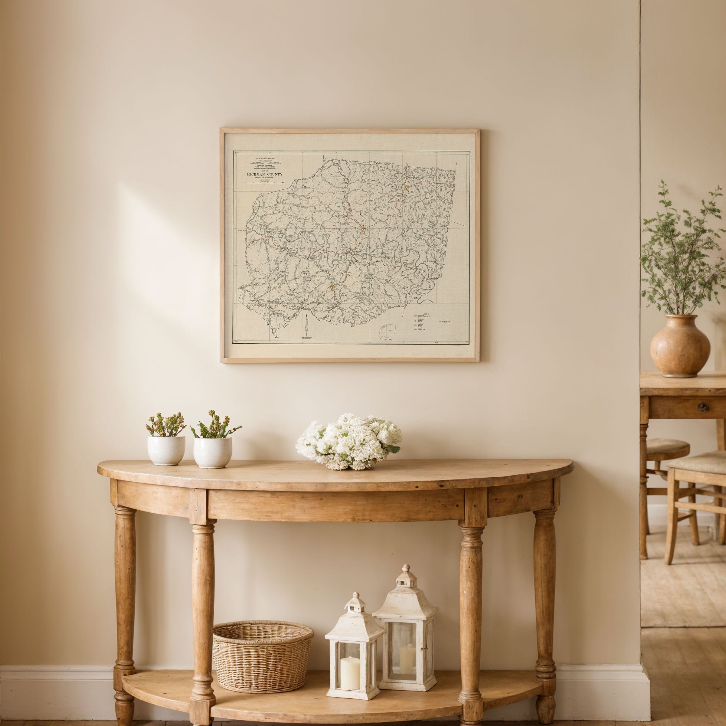 Hickman County, Tennessee Map 1926 - Archive Prints