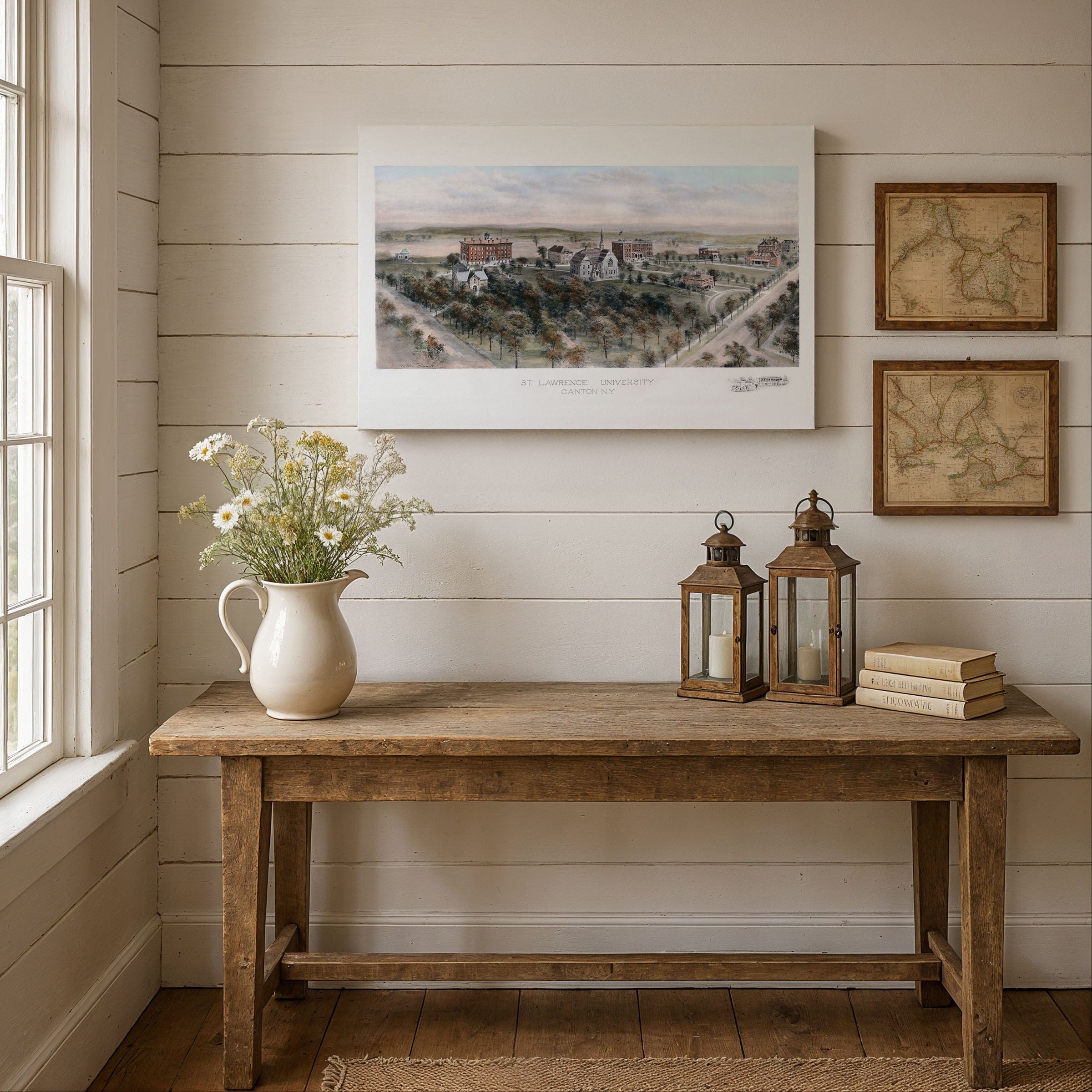 St. Lawrence University, New York Map 1909 - Campus Bird's Eye View