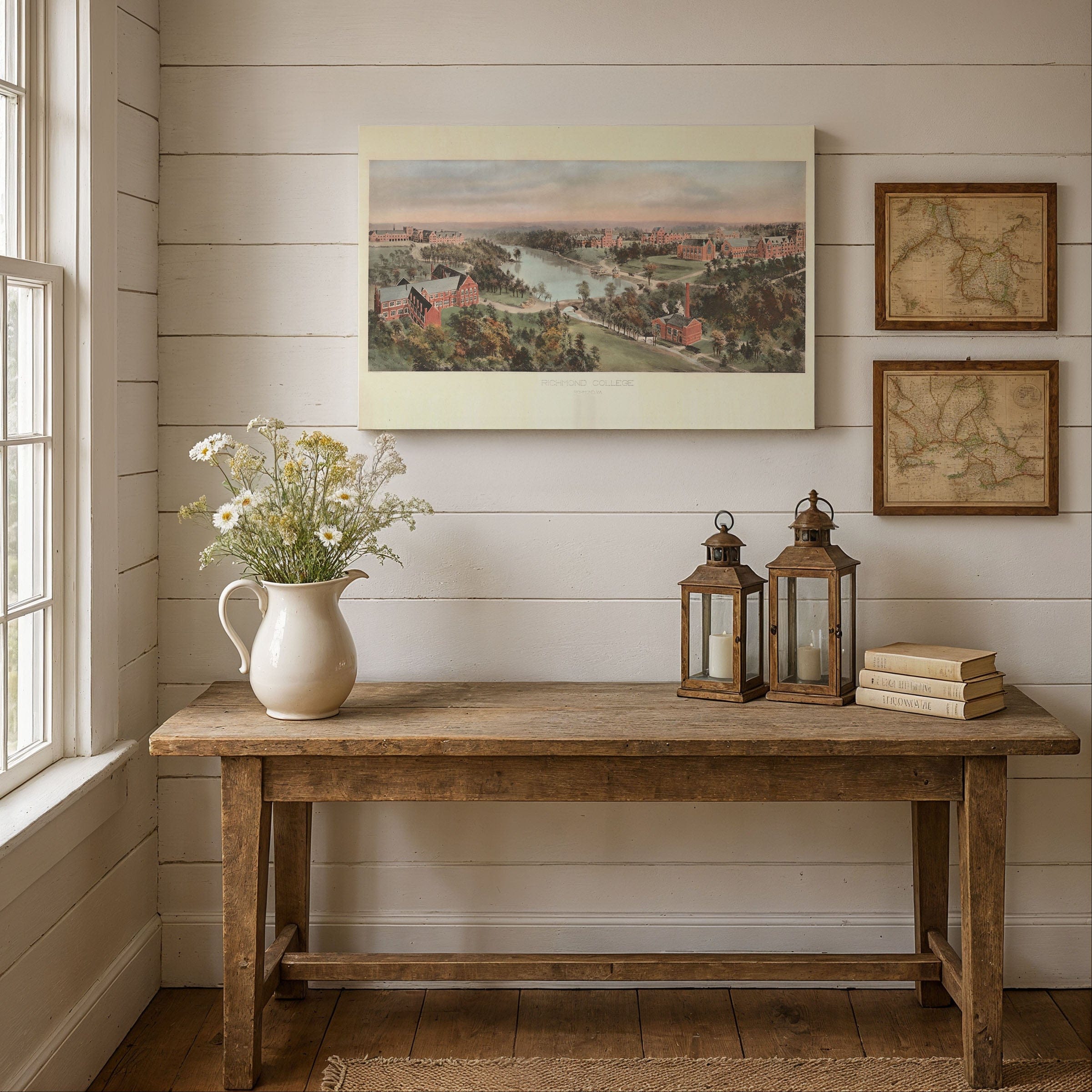 Richmond College, Richmond, Virginia Map 1915 - Campus Bird's Eye View - Archive Prints