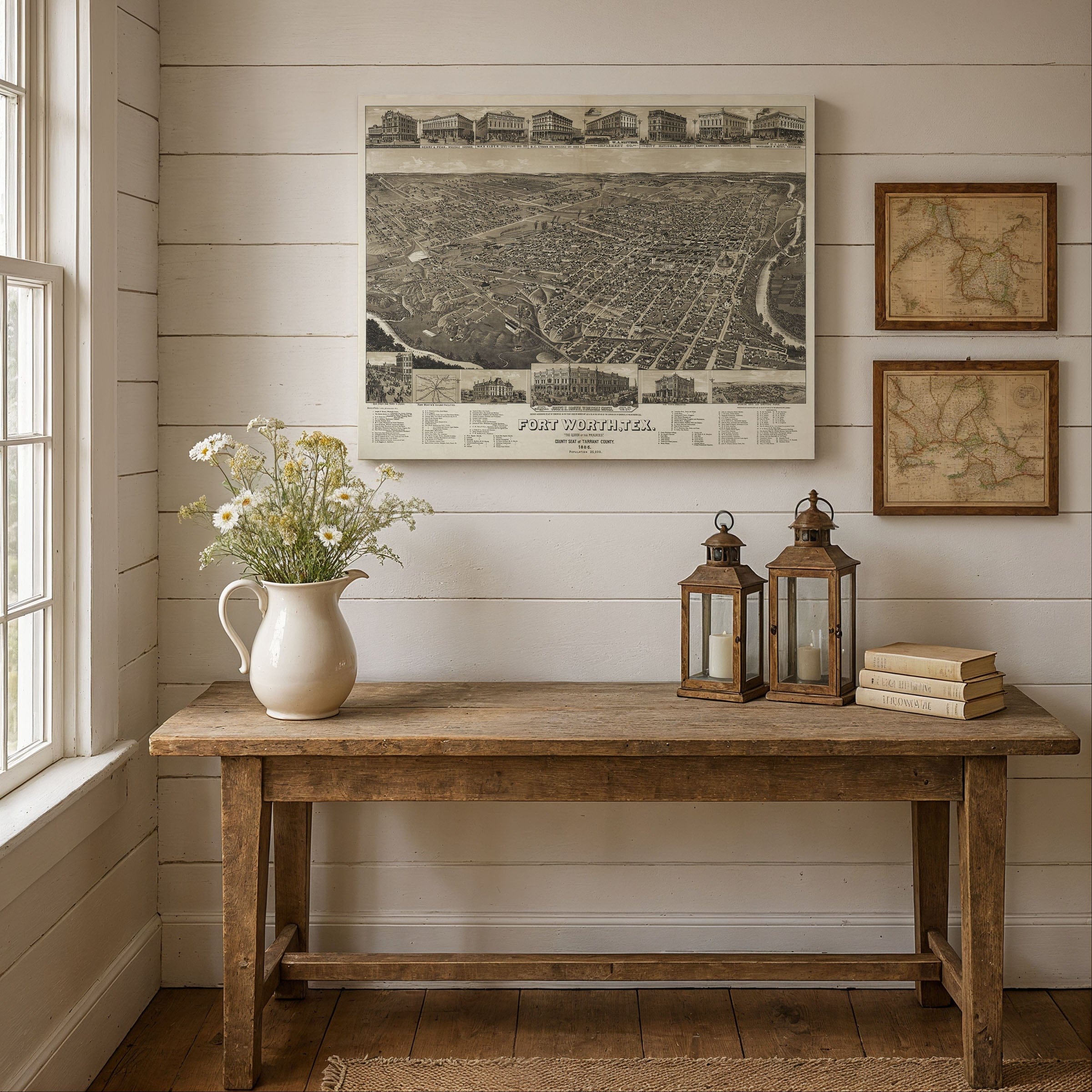 Fort Worth 1886 Décor - Queen of the Prairies Home Accent - Archive Prints