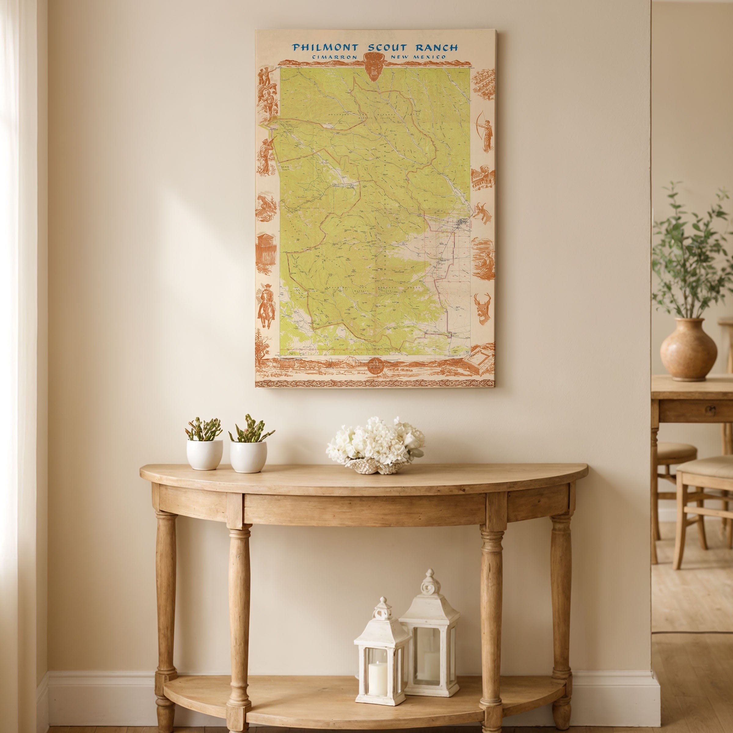 Philmont Scout Ranch Map c.1960 - Archive Prints