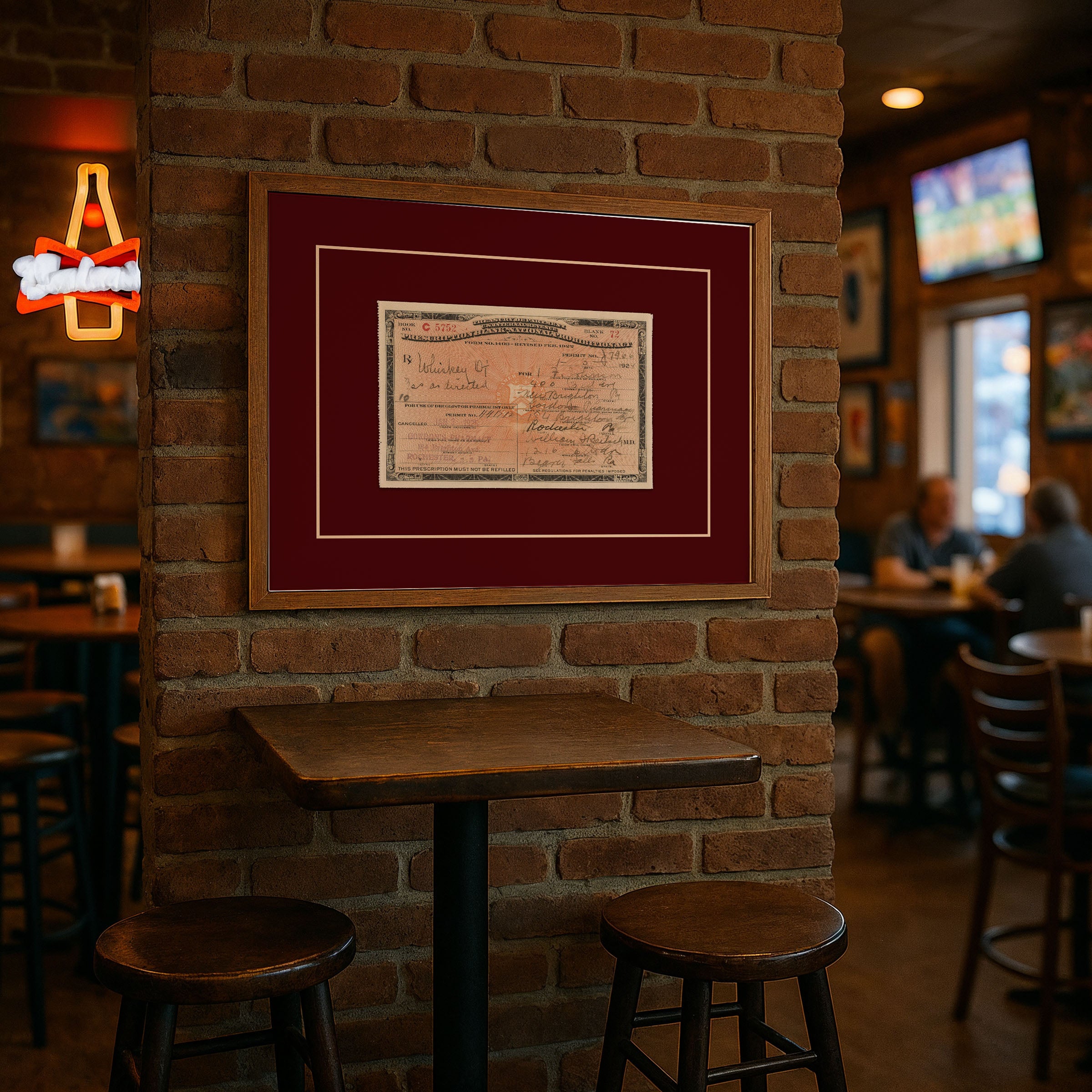 Prohibition Medicinal Whiskey Prescription - Historic Legal Loophole Document