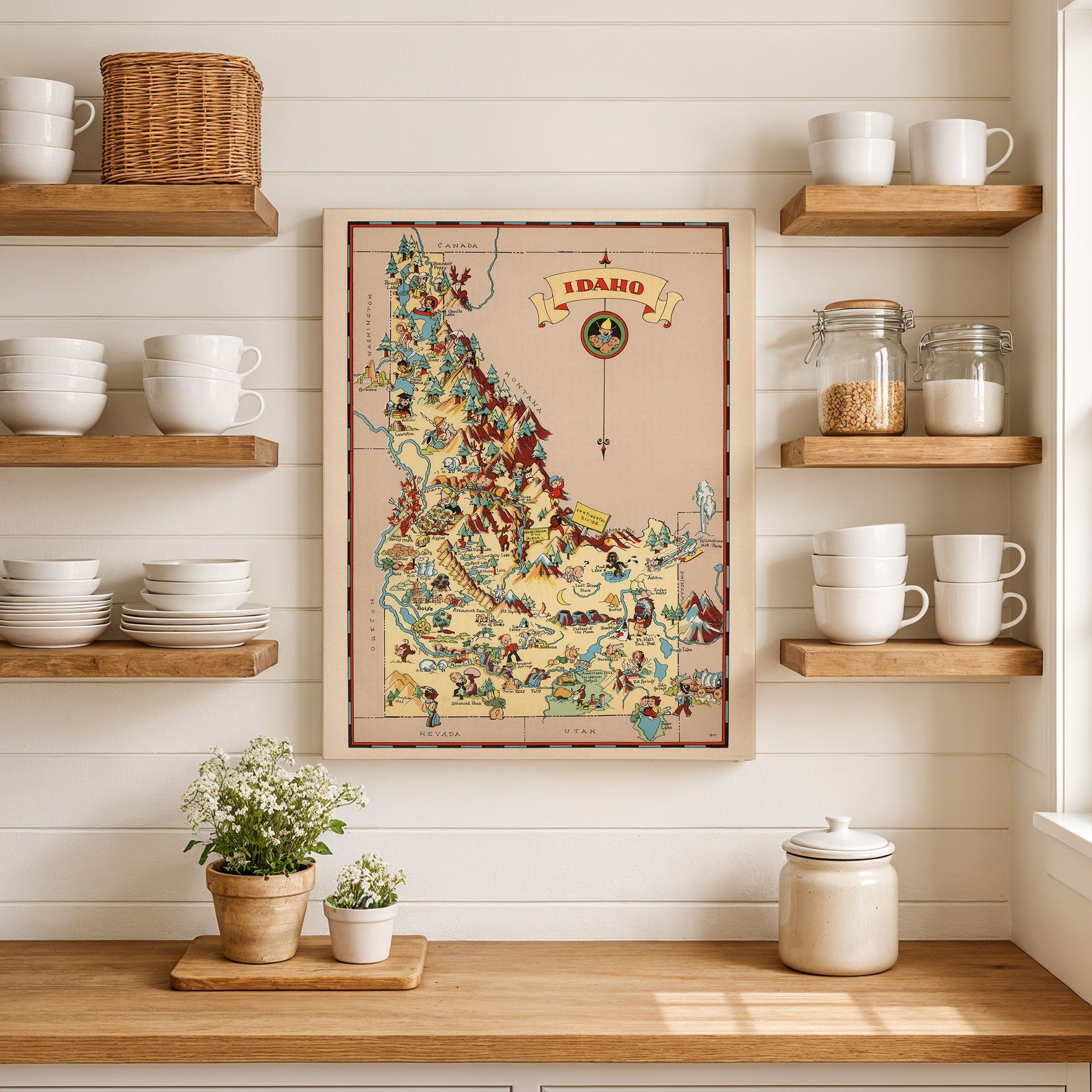 Idaho Map 1935 - Archive Prints