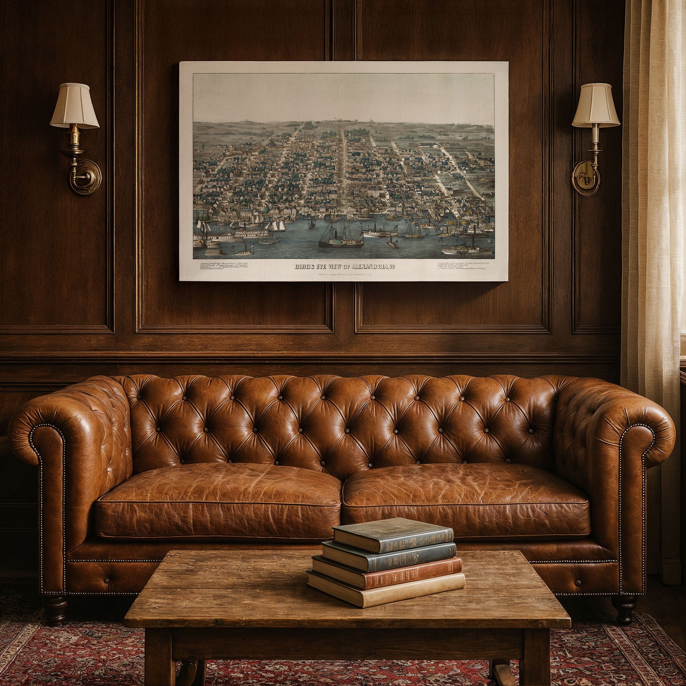 Alexandria, Virginia Map - 1863 Bird's Eye View