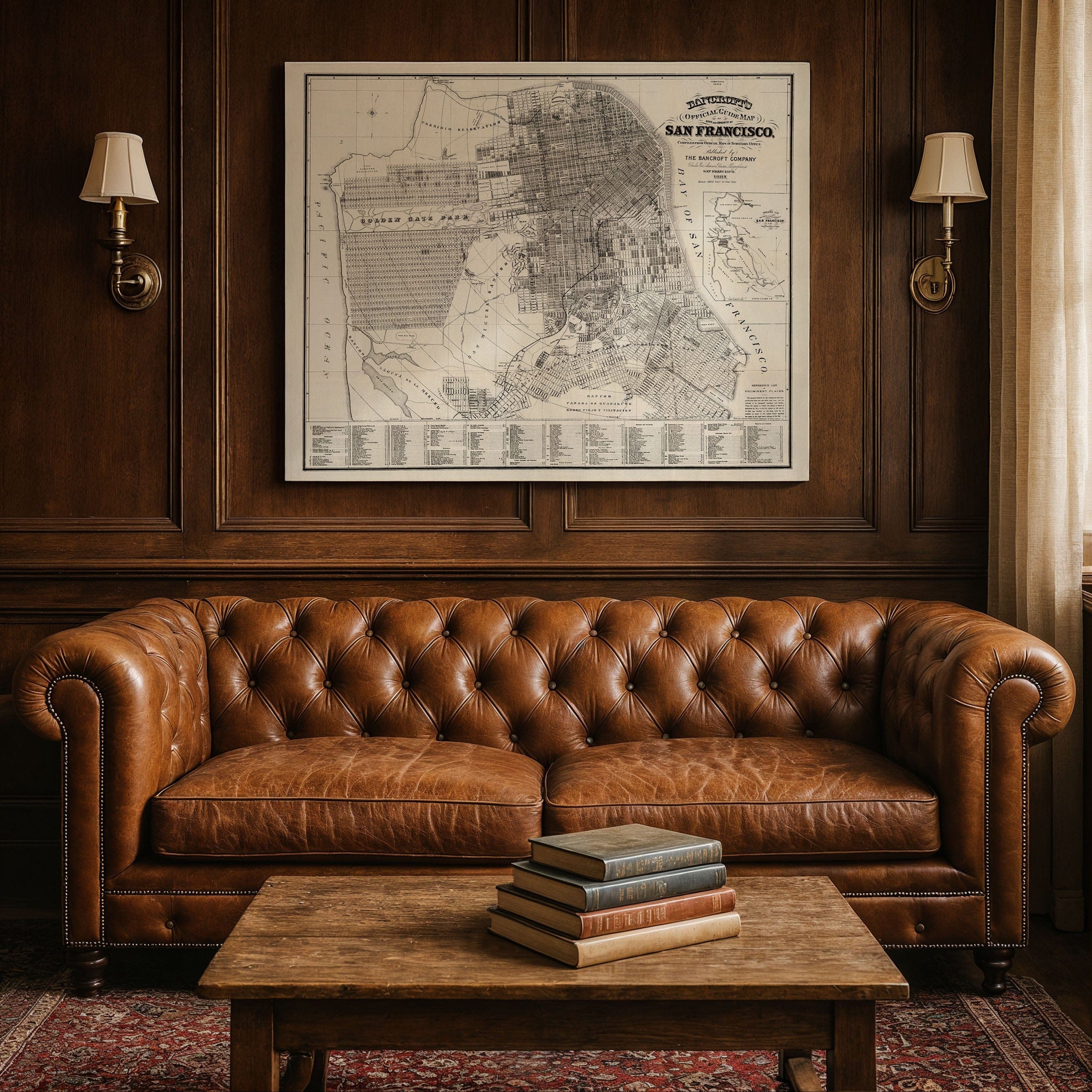 Vintage San Francisco Map 1883 - Archive Prints