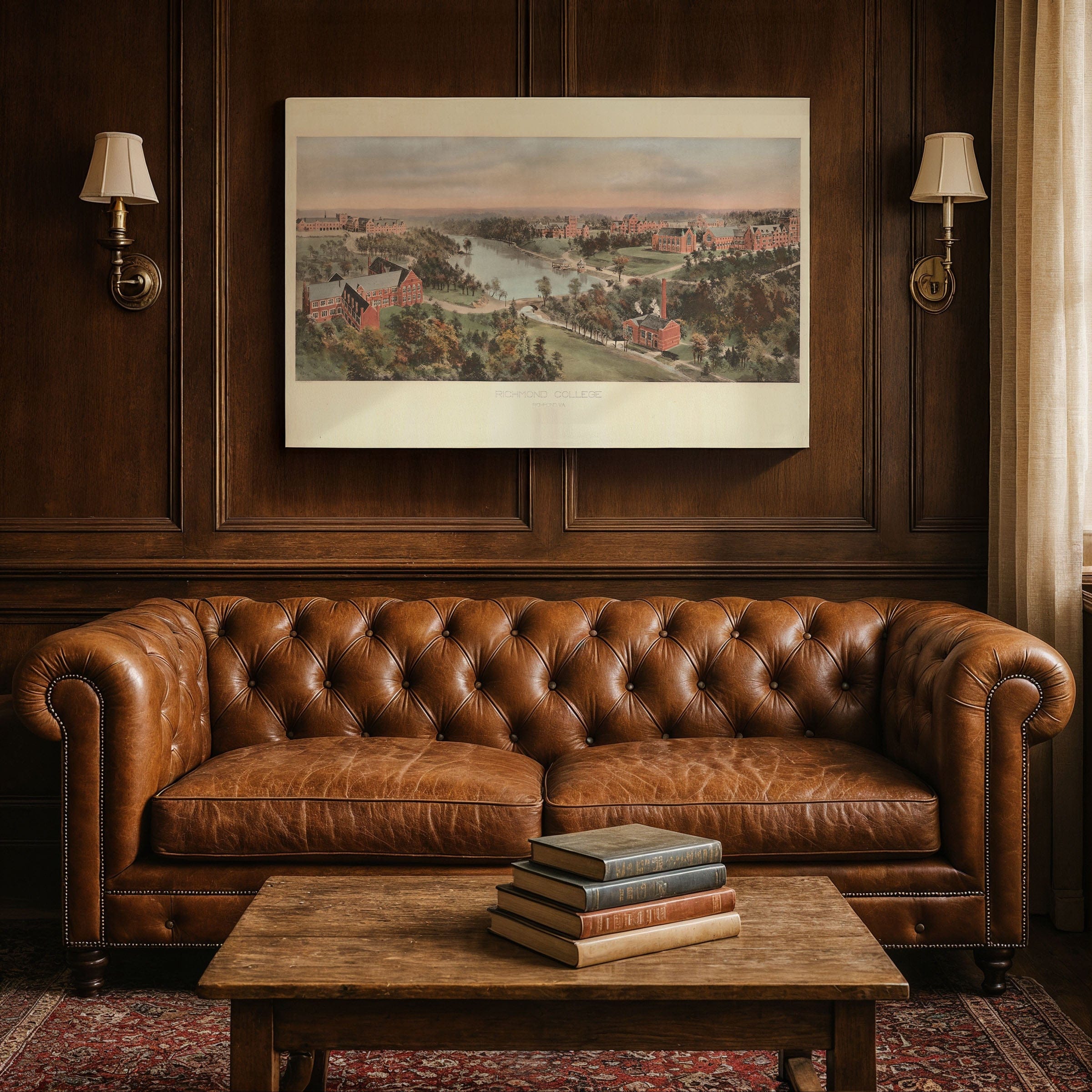 Richmond College, Richmond, Virginia Map 1915 - Campus Bird's Eye View - Archive Prints