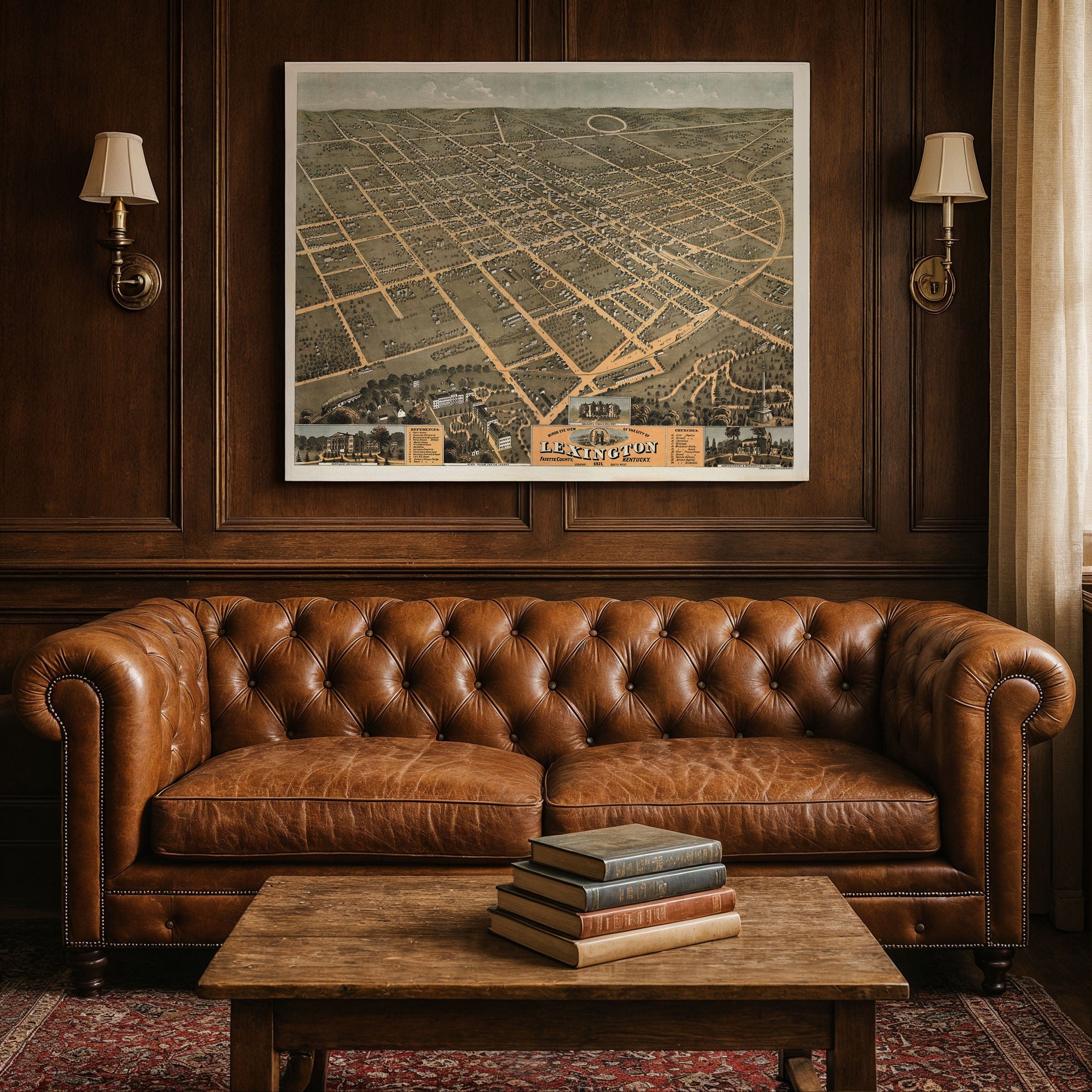 Lexington, Fayette County, KY Map 1871 - Archive Prints