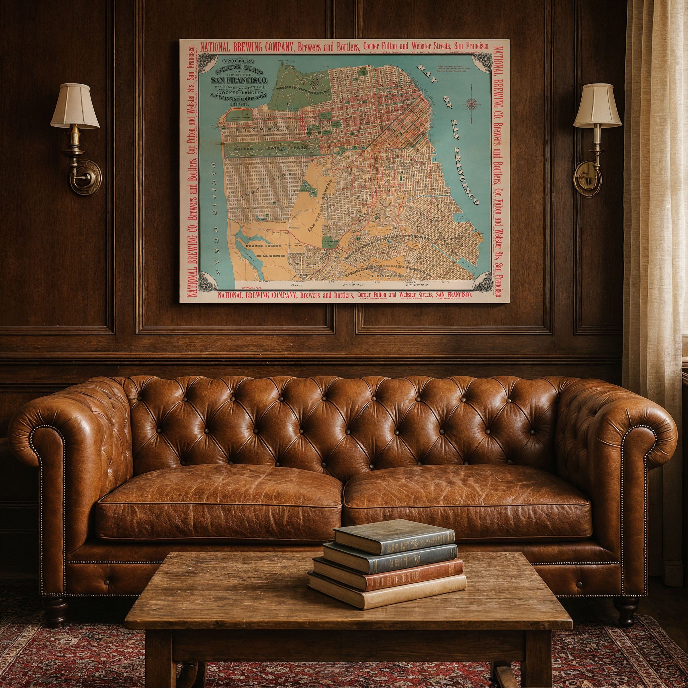 City of San Francisco Map 1896 - Archive Prints