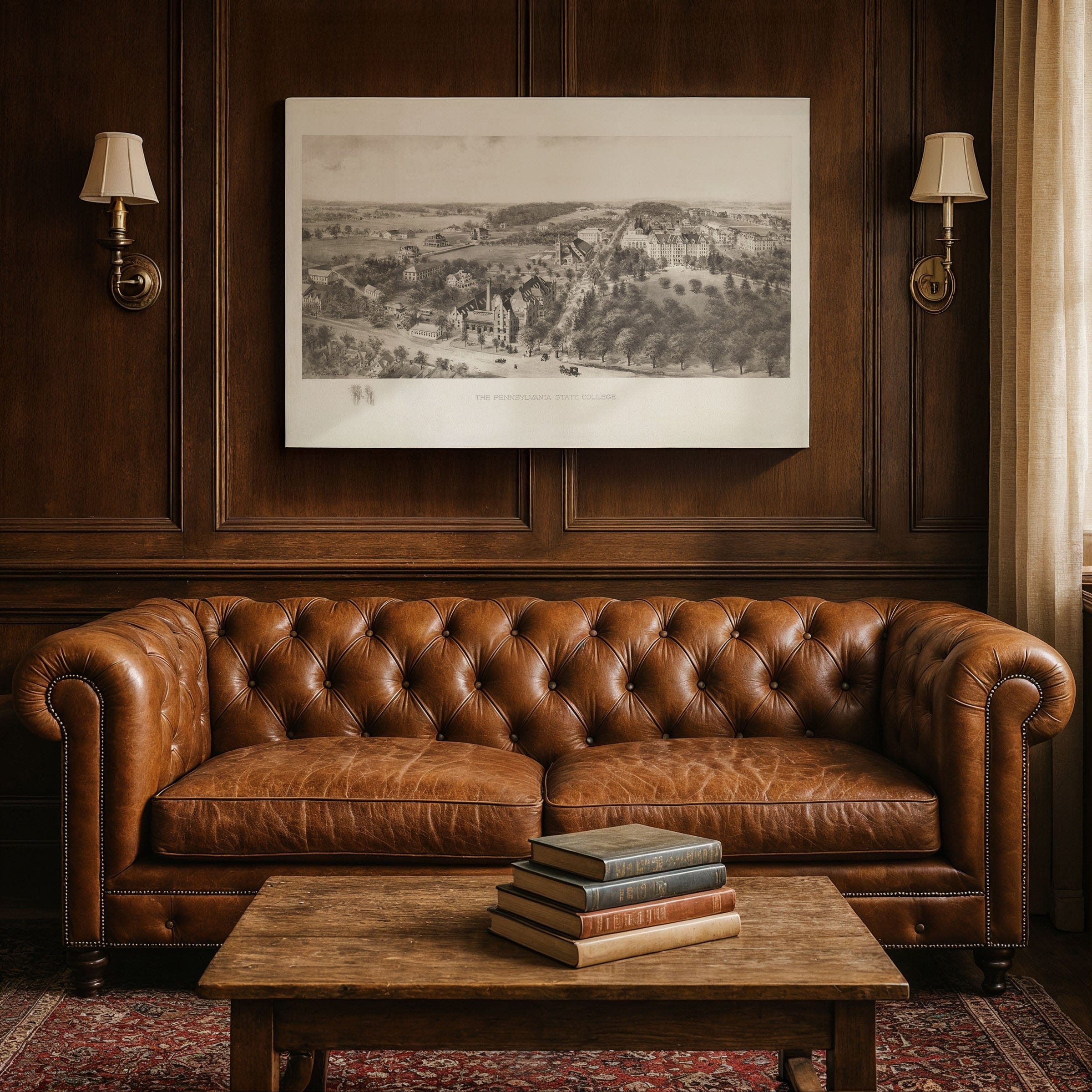 Pennsylvania State College Vintage Map 1910 - Campus Bird's Eye View