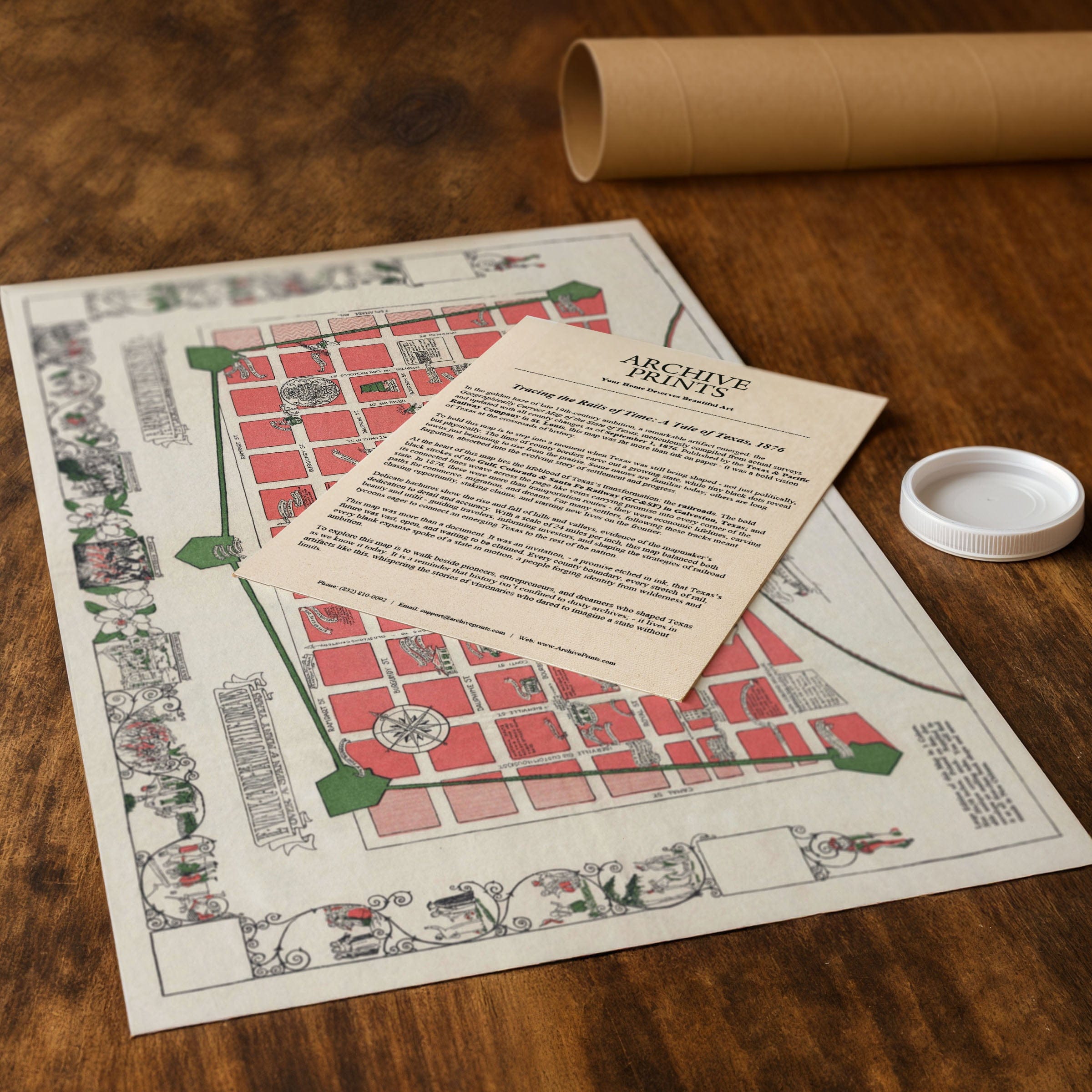 Vieux Carre, Nouvelle Orleans Vintage Map 1928 - French Quarter Pictorial - Archive Prints