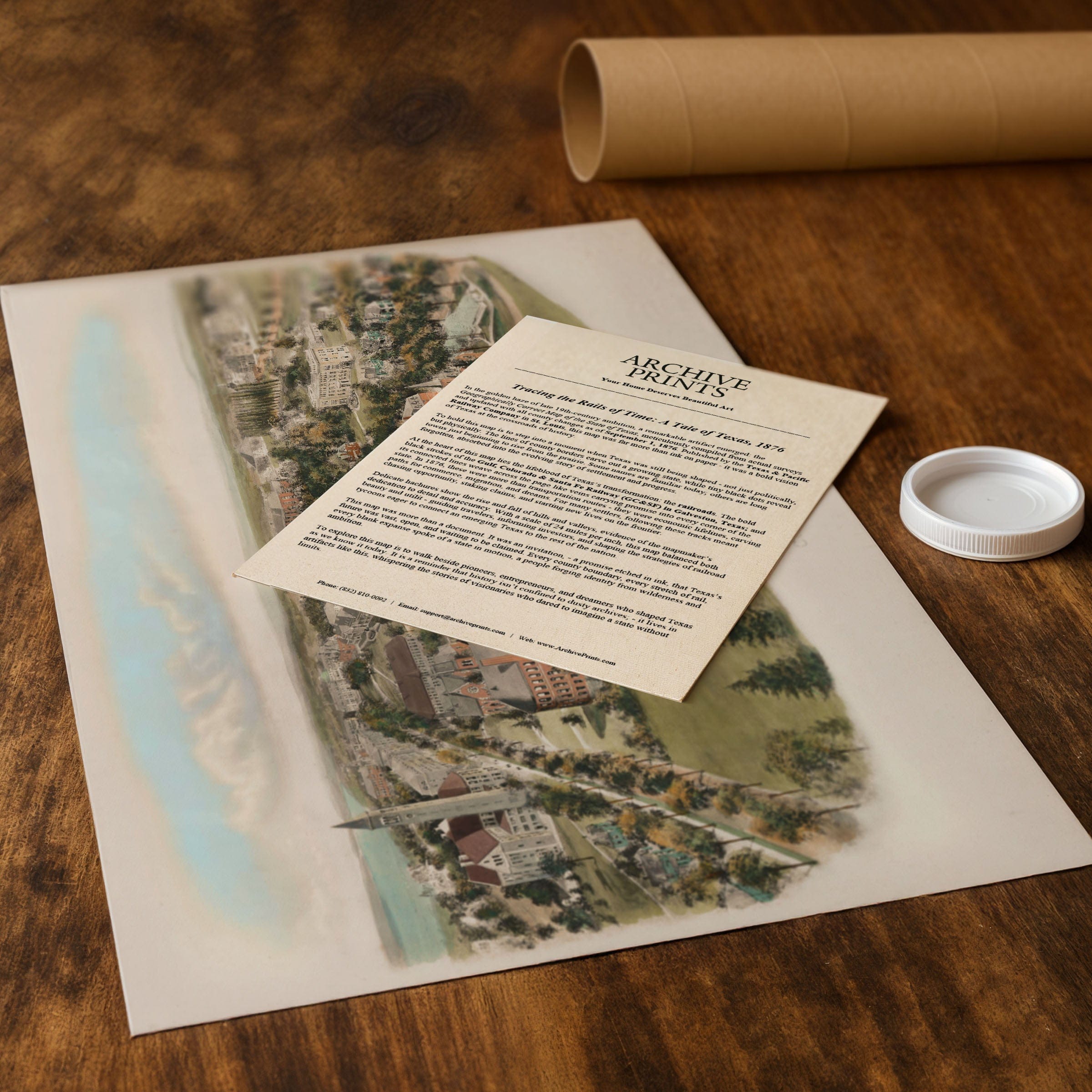 Cornell University Map - 1906 Campus Panoramic View - Archive Prints