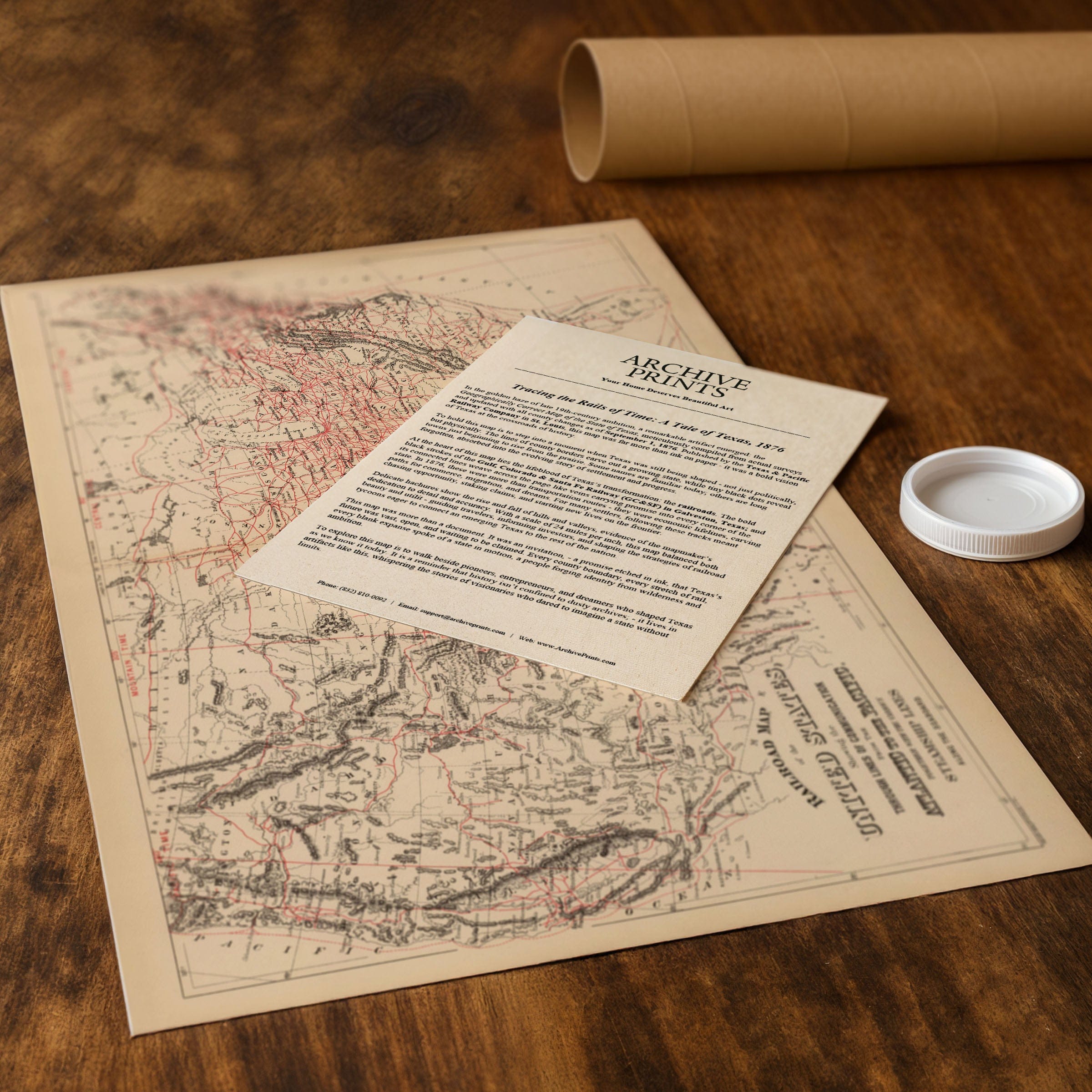1890 Railroad Map of the US - Archive Prints