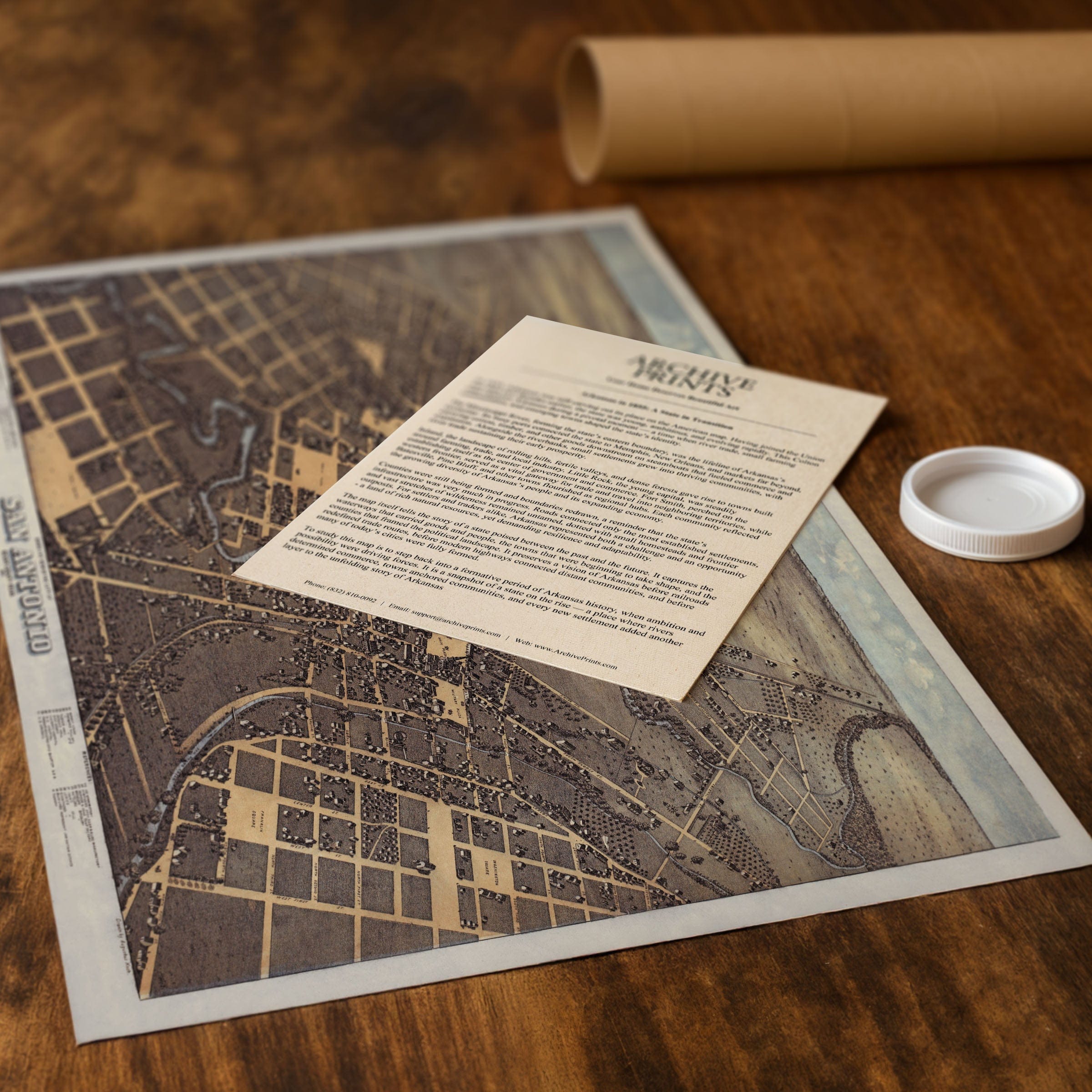 Bird's Eye View of San Antonio, Bexar County, Texas 1873 - Archive Prints