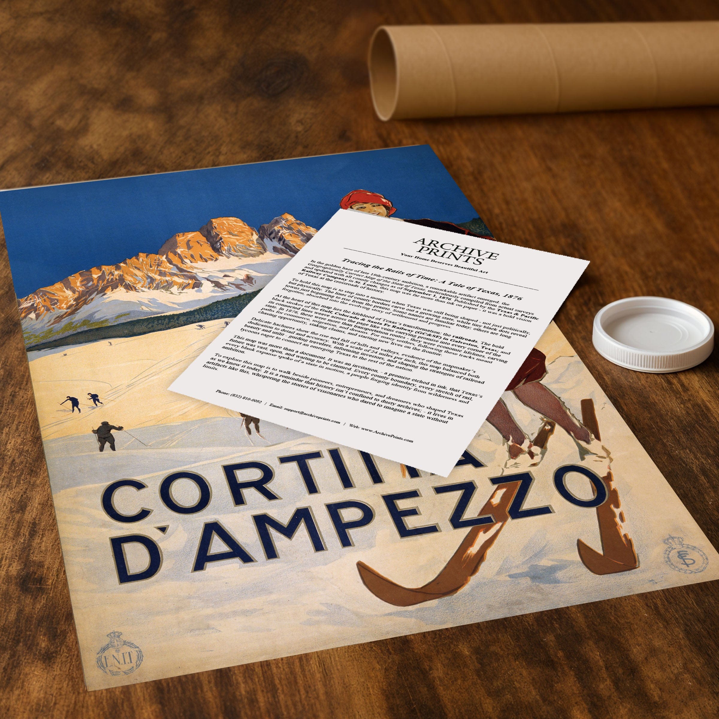 Cortina d'Ampezzo Ski Poster c.1920 - Archive Prints