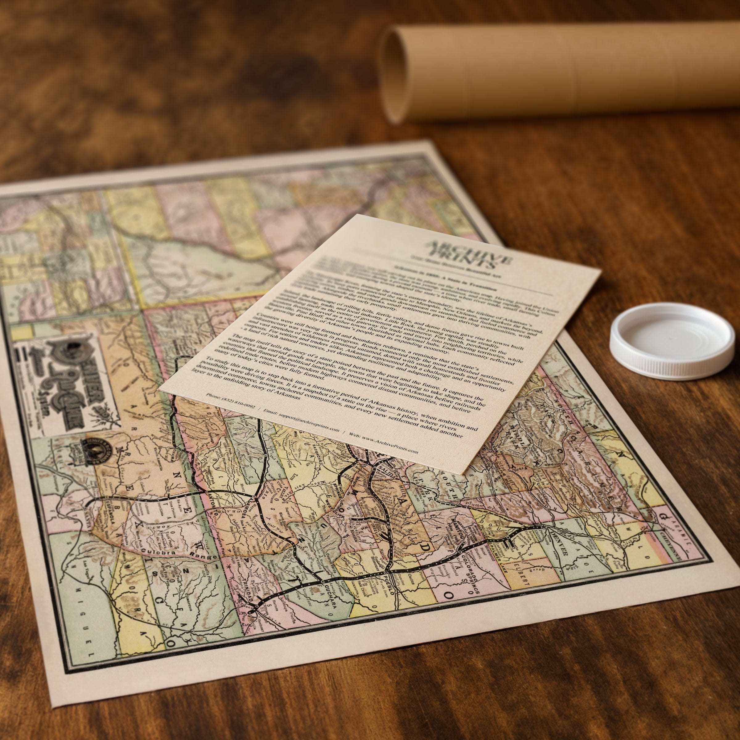 Denver and Rio Grande Railroad Map - Historic System Map from 1883 - Archive Prints