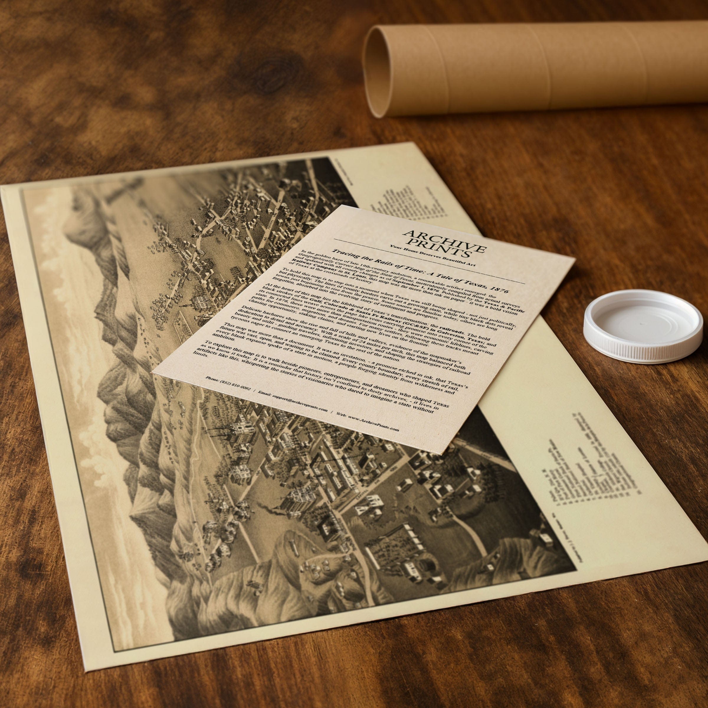 Vintage Santa Fe, New Mexico Map 1882 - Archive Prints