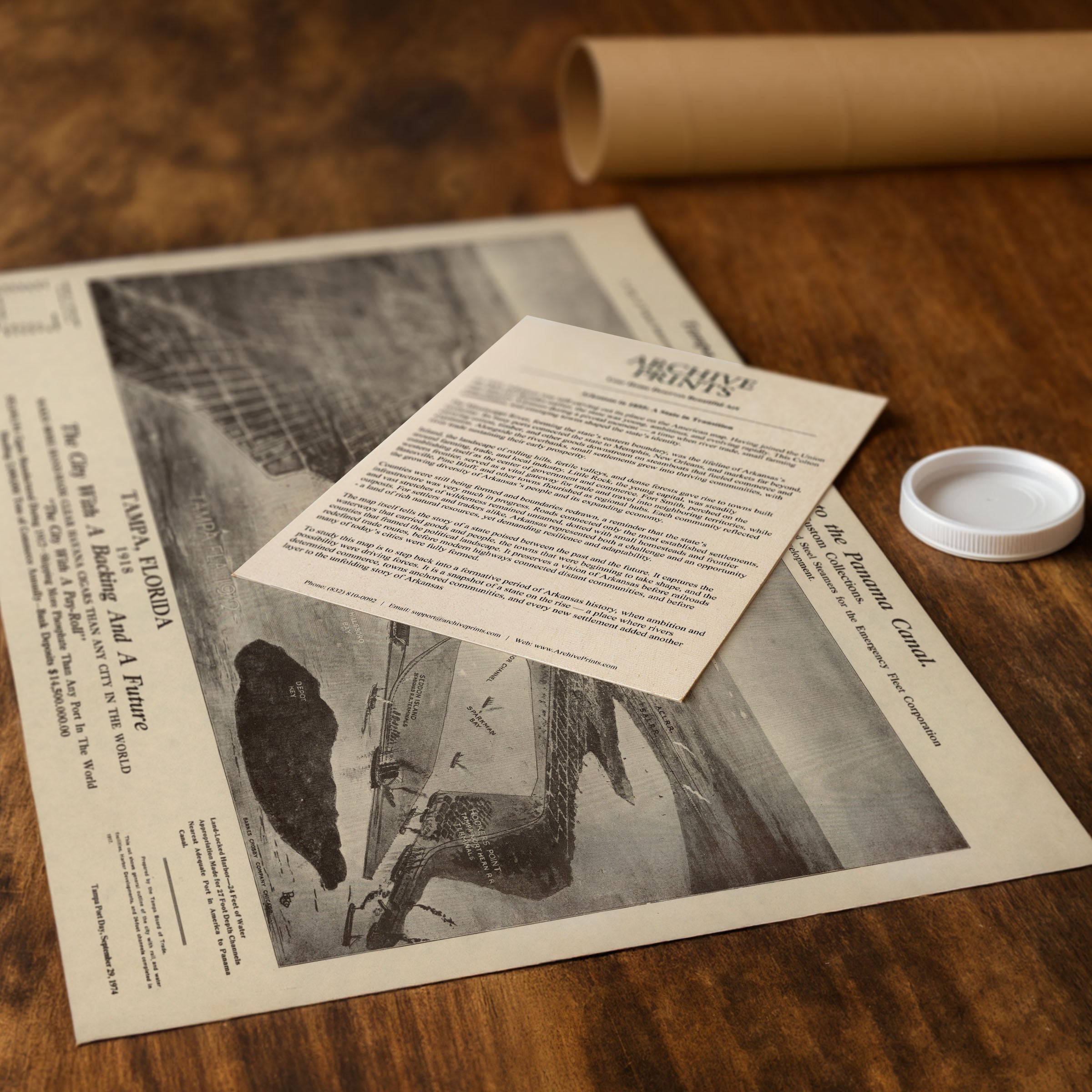 Tampa, Florida 1918 - Gateway to the Panama Canal Map