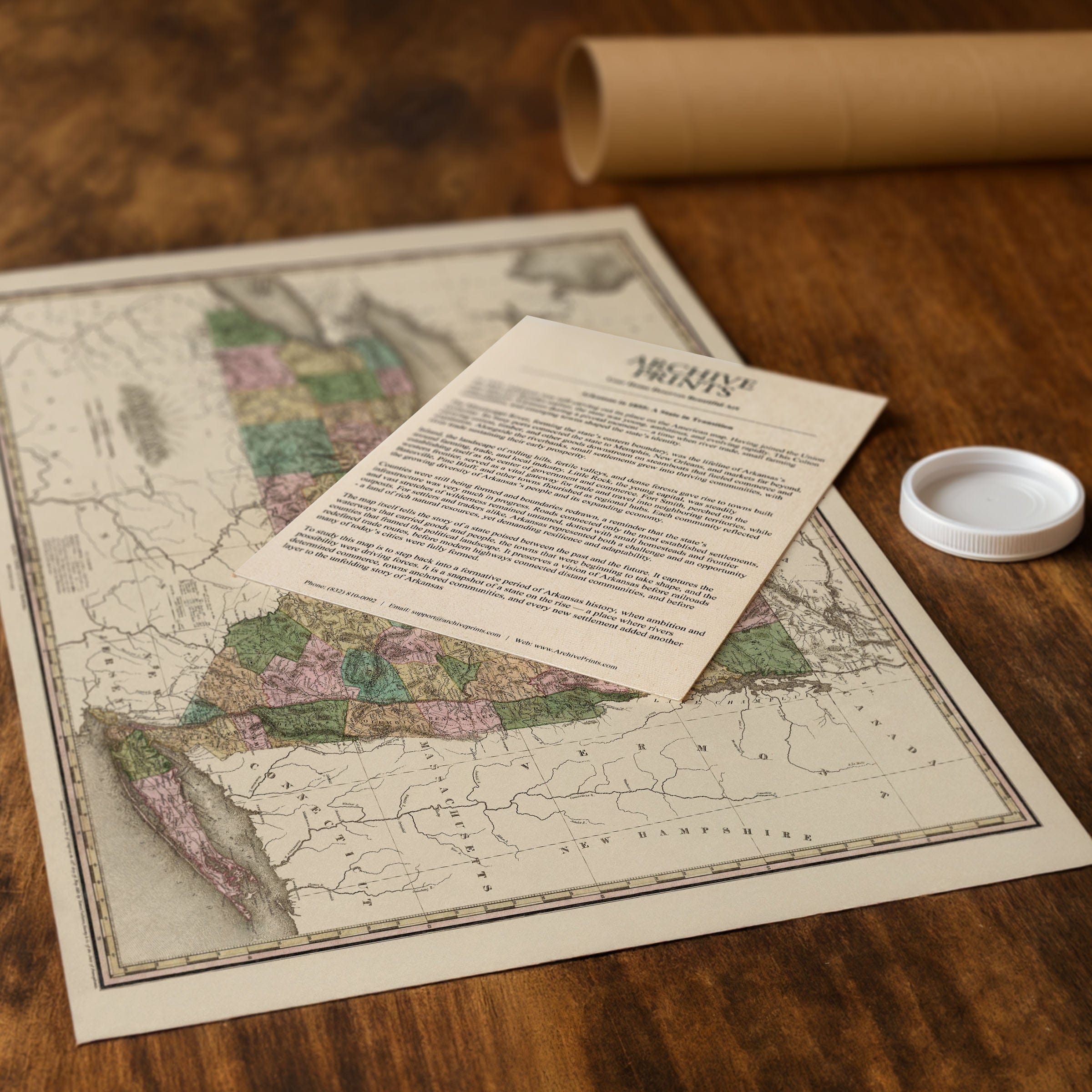 Vintage New York Map 1823 - Archive Prints