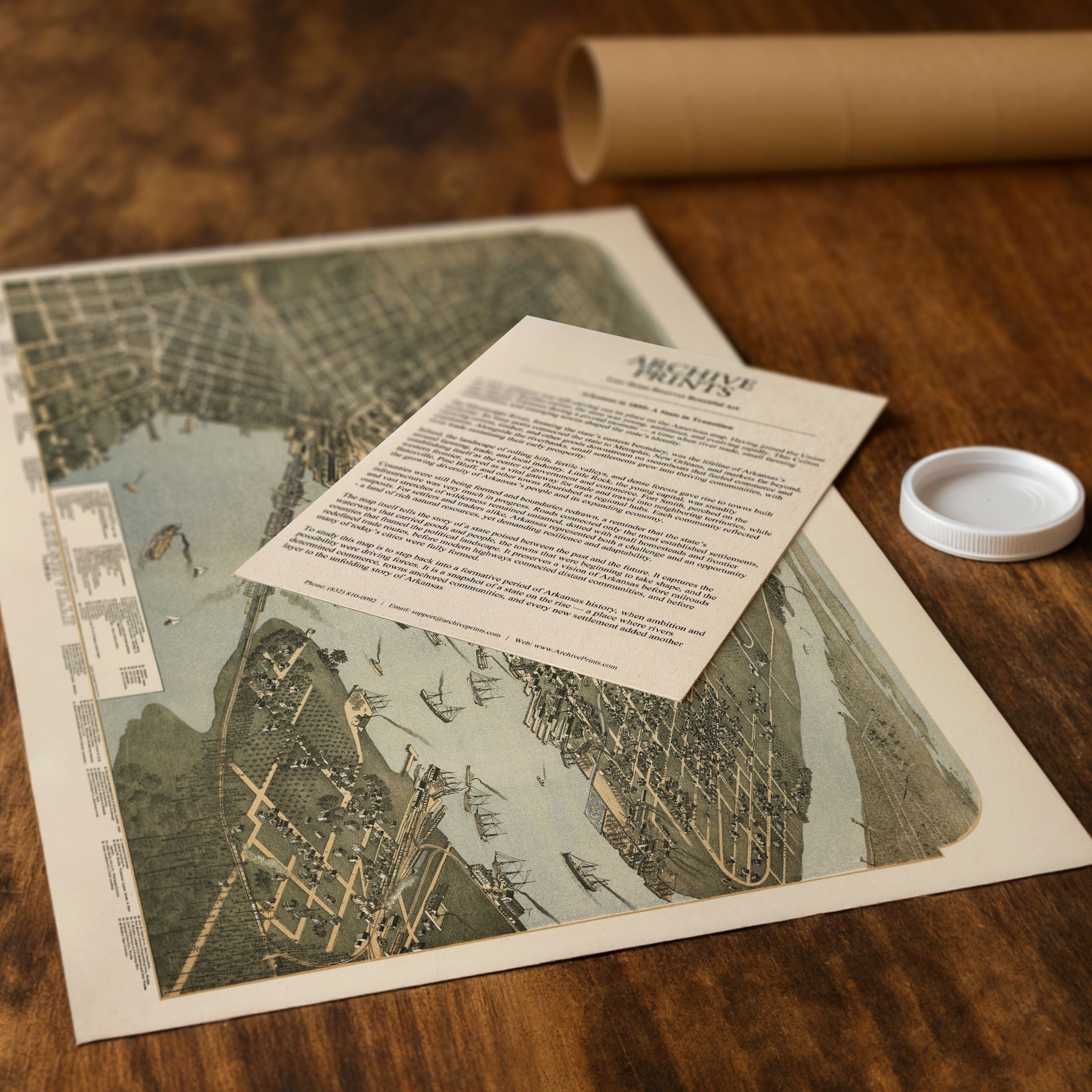 Jacksonville Florida Map - Bird's-Eye View 1893 Historic Gateway - Archive Prints