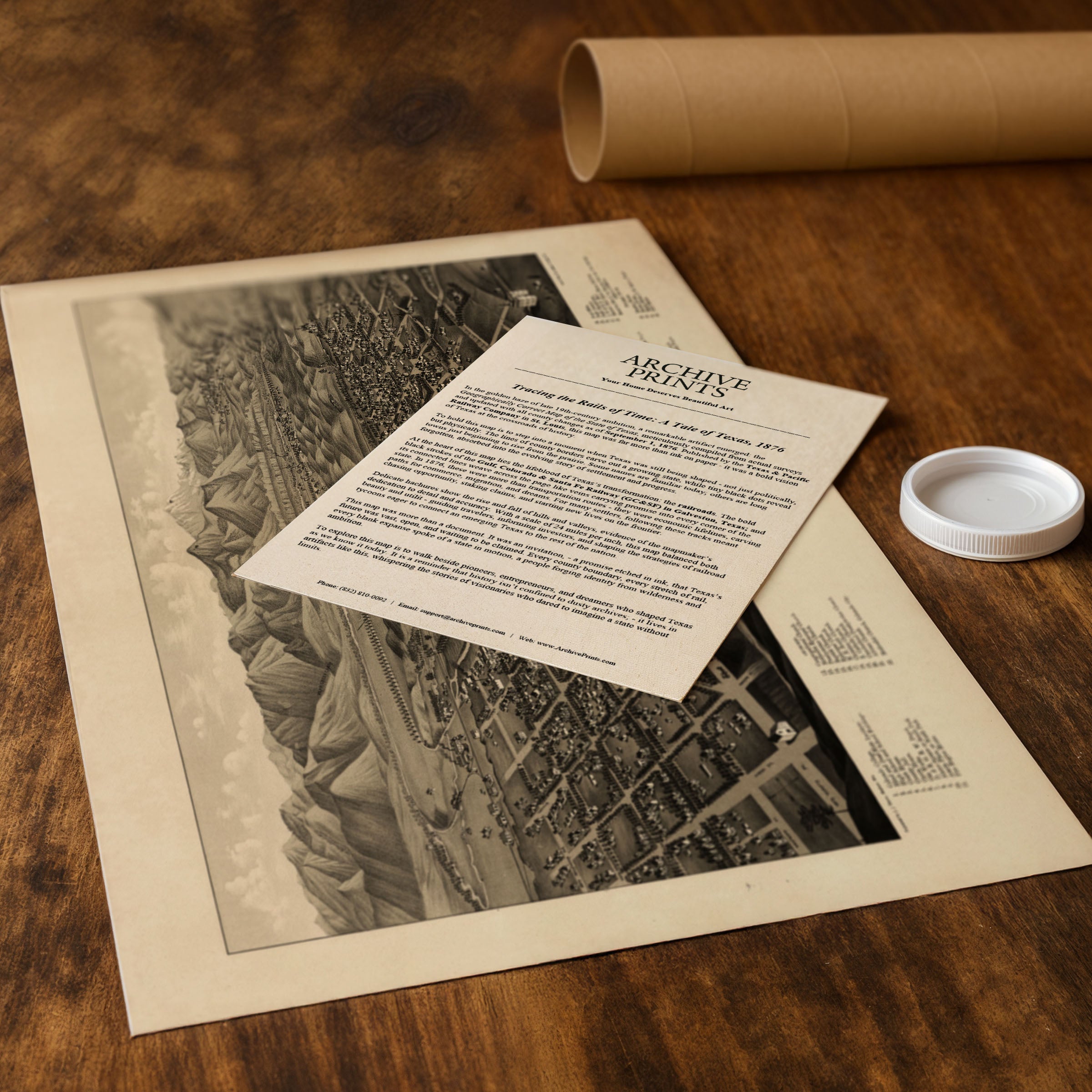 Colorado Springs Map 1882 - Vintage Bird's Eye View Pikes Peak Panoramic Map